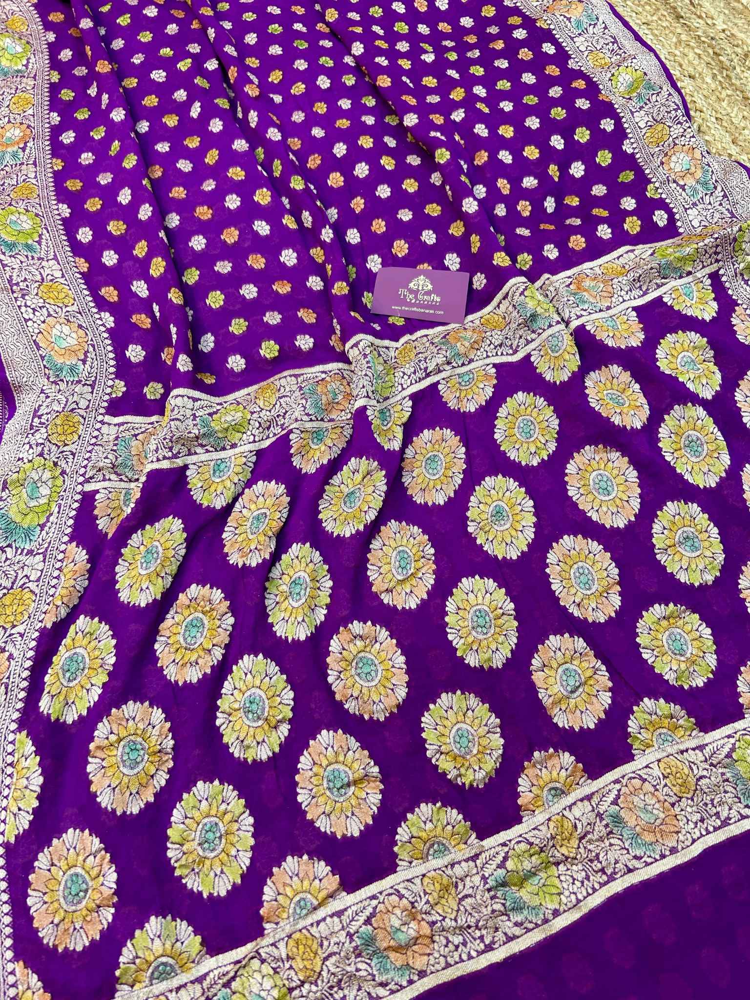 Pure Khaddi Chiffon Banarasi Saree