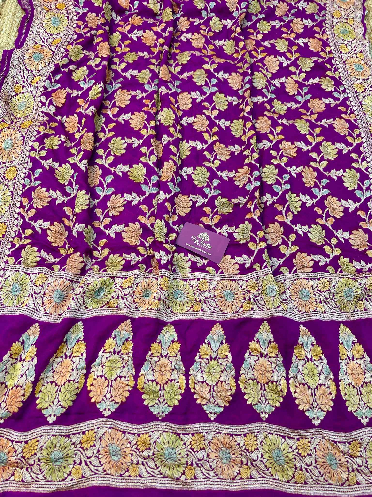 Pure Khaddi Chiffon Banarasi Saree