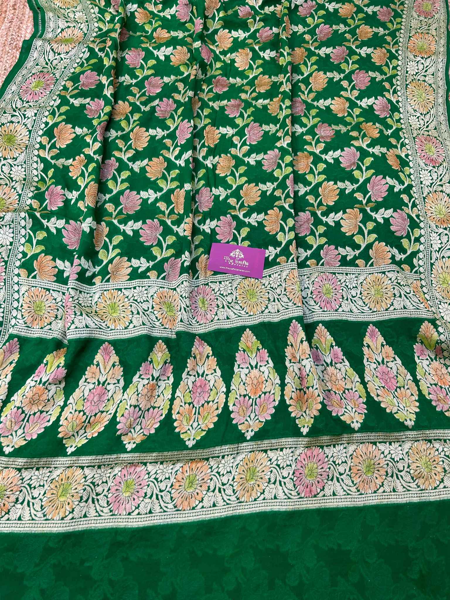 Pure Khaddi Chiffon Banarasi Saree