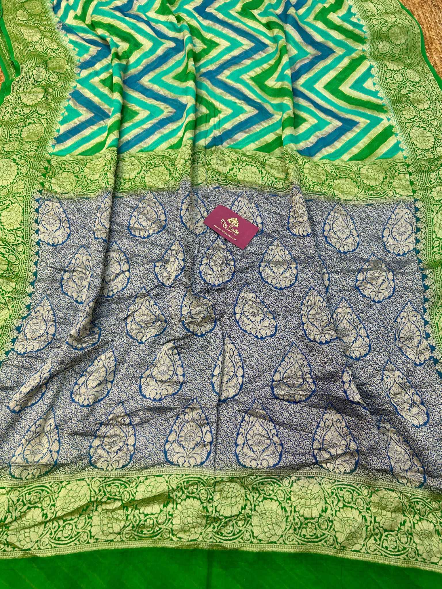 Pure Khaddi Chiffon Banarasi Saree