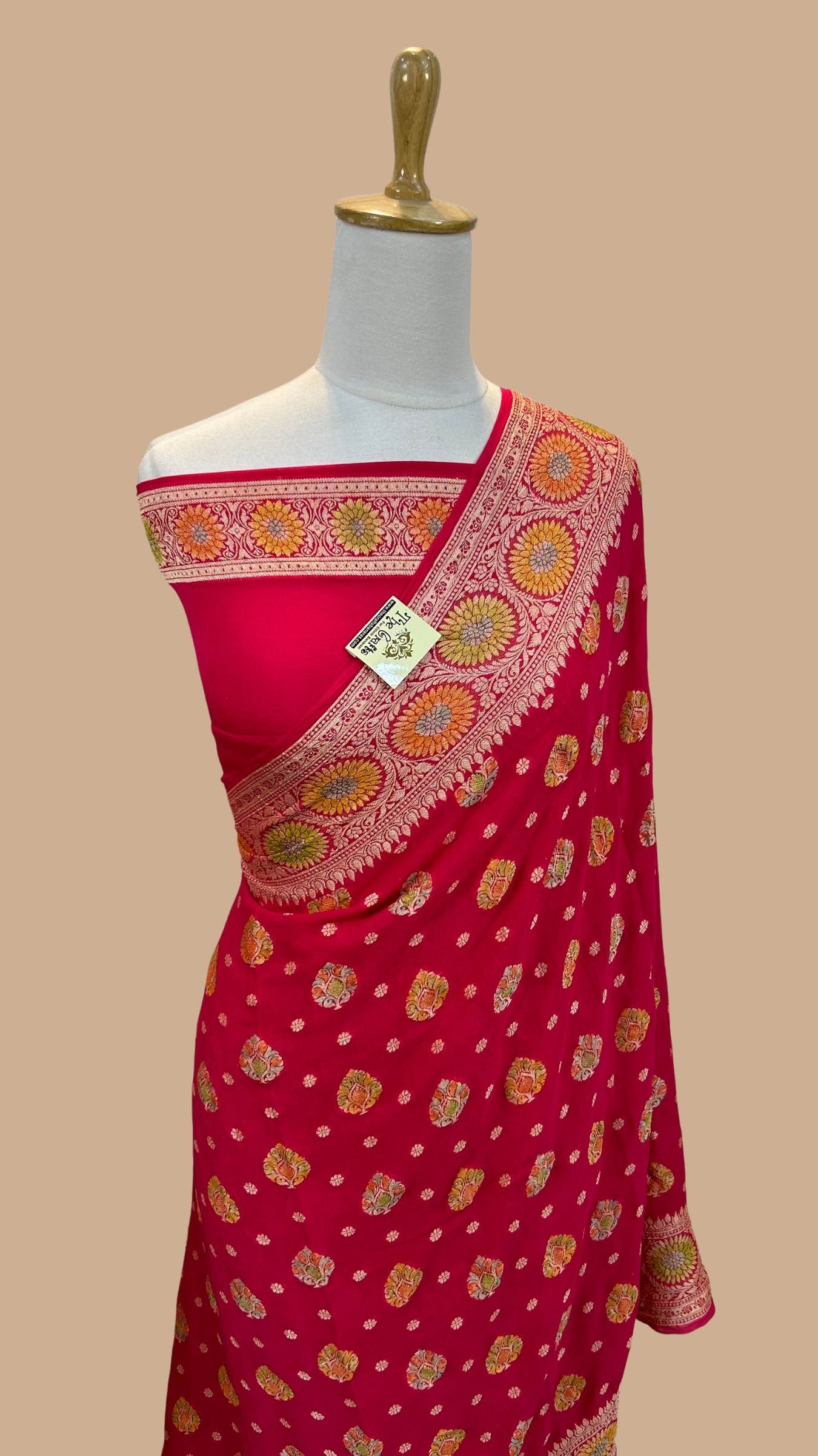 Pure Khaddi Chiffon Banarasi Saree