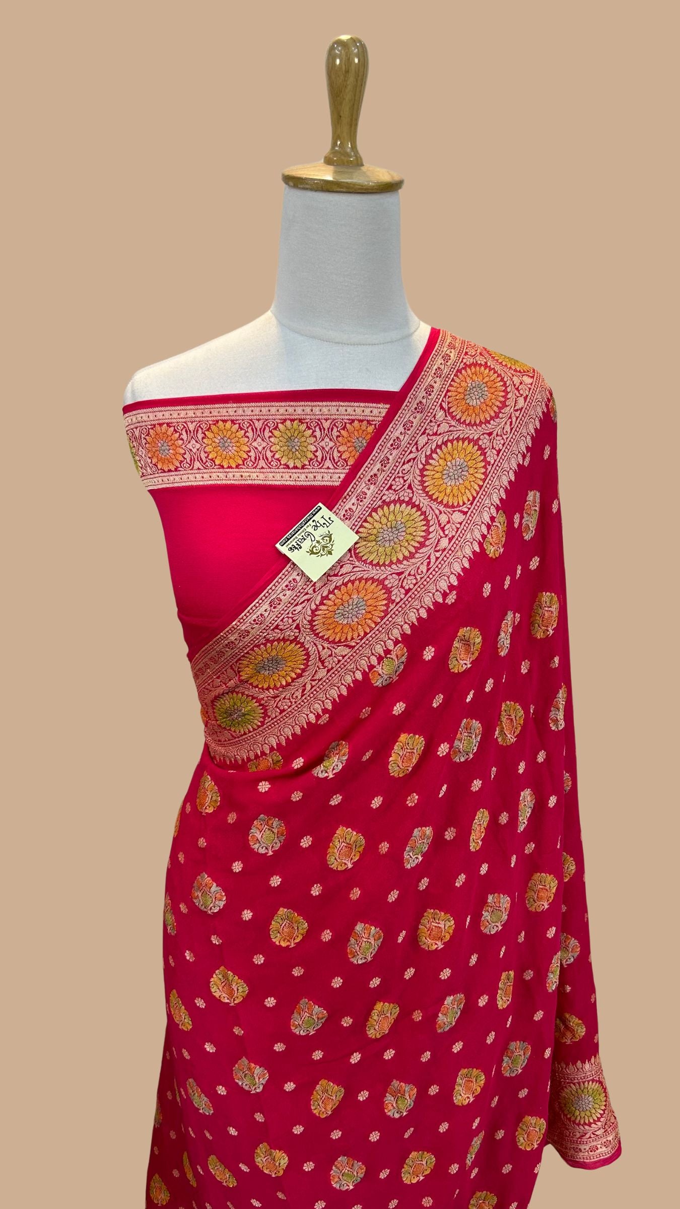 Pure Khaddi Chiffon Banarasi Saree