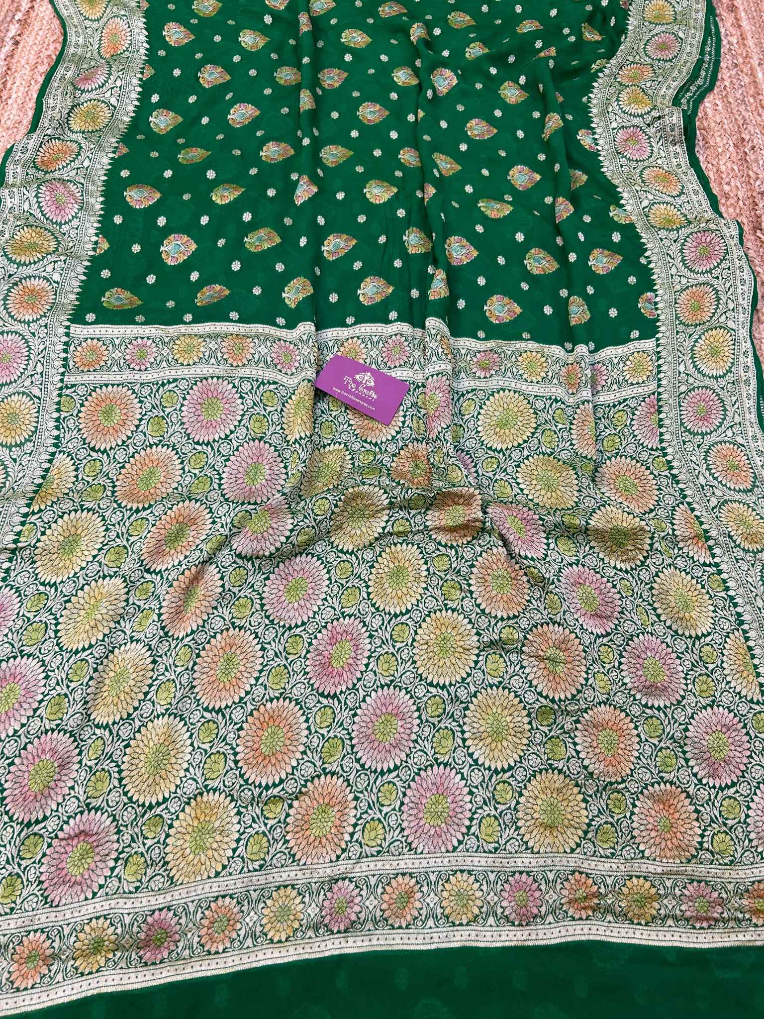 Pure Khaddi Chiffon Banarasi Saree