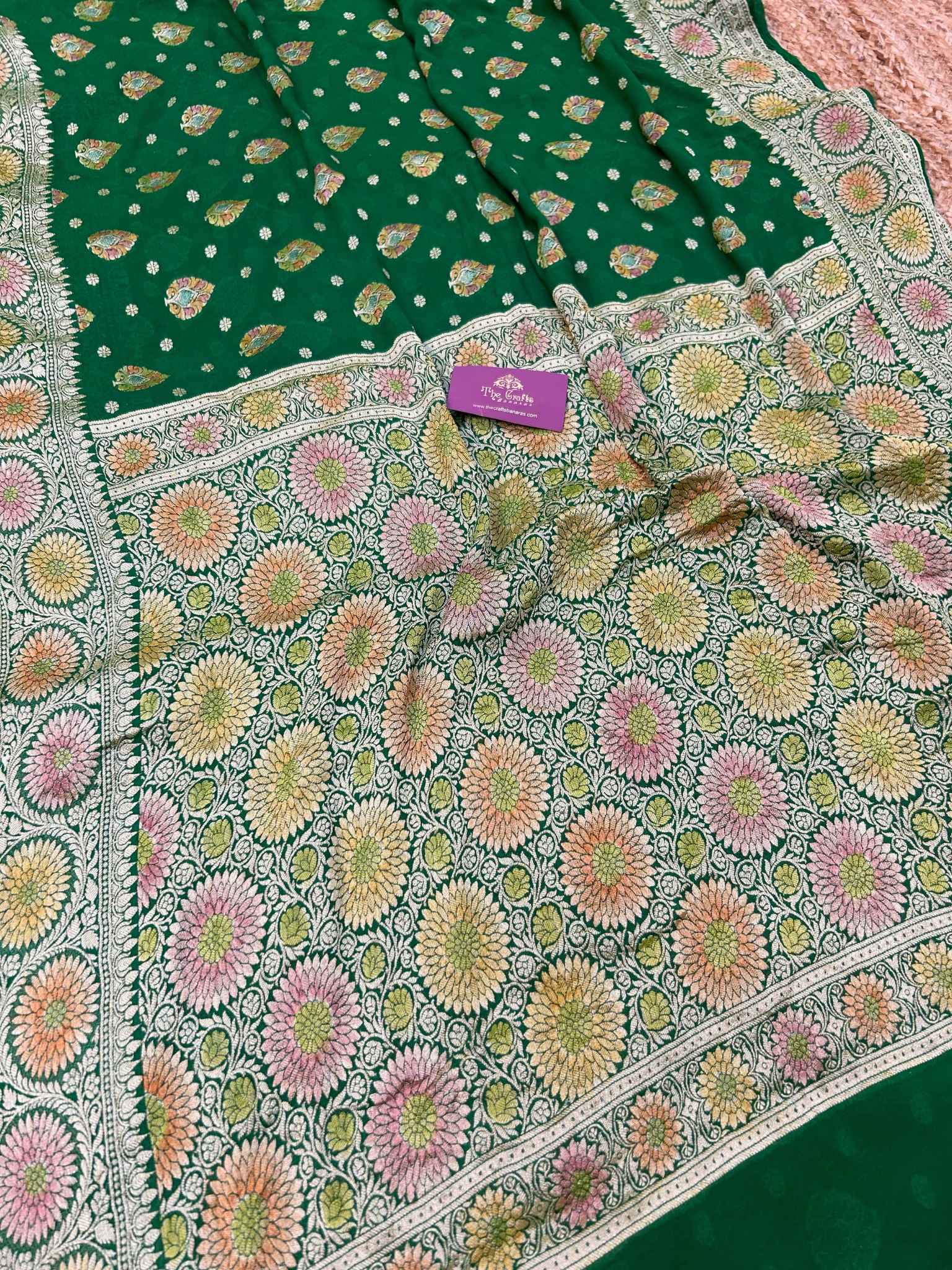 Pure Khaddi Chiffon Banarasi Saree