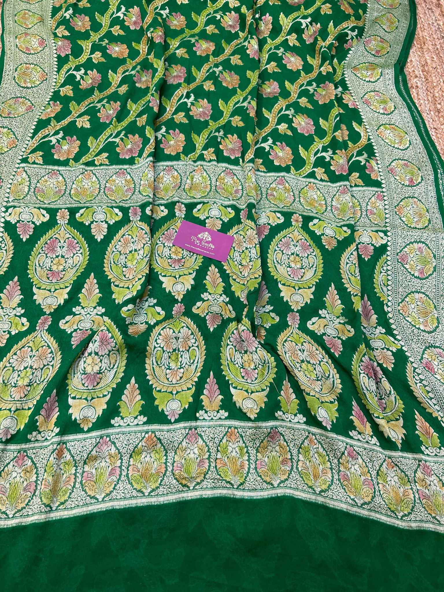 Pure Khaddi Chiffon Banarasi Saree