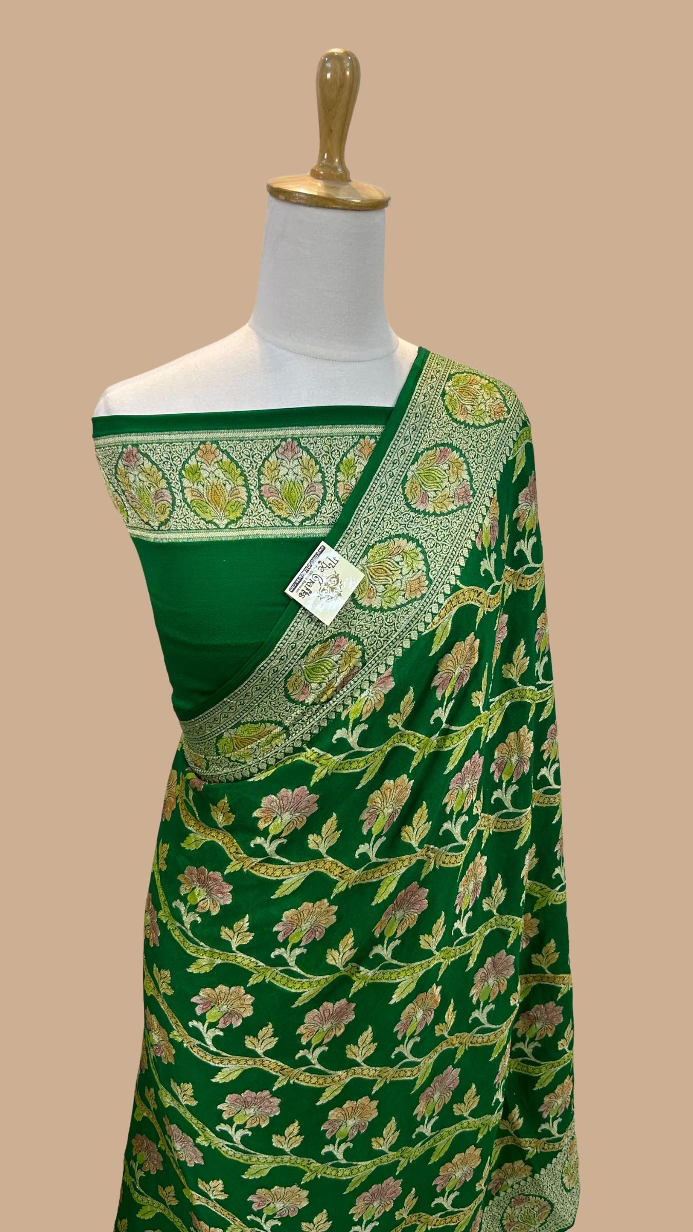 Pure Khaddi Chiffon Banarasi Saree