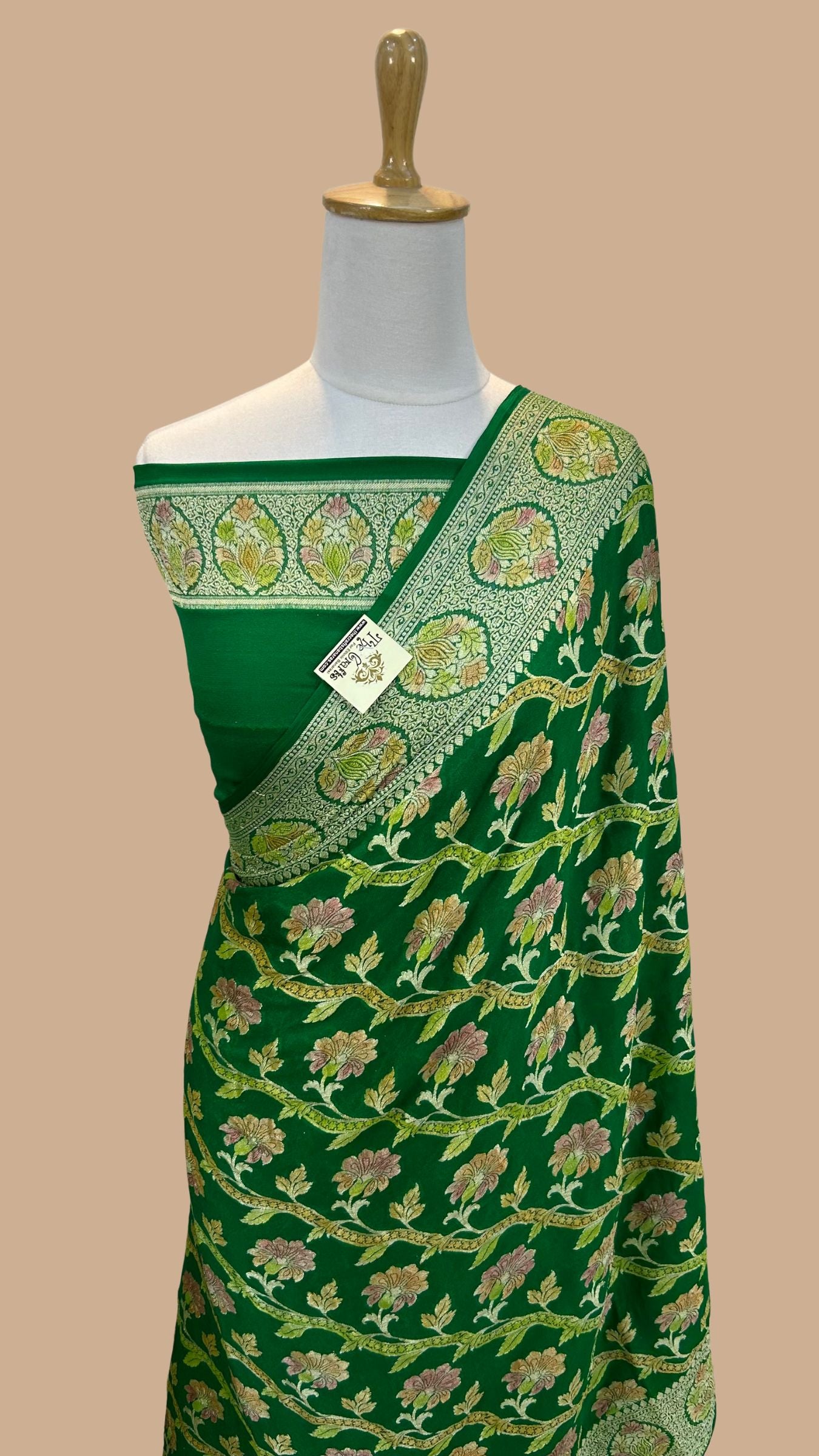 Pure Khaddi Chiffon Banarasi Saree