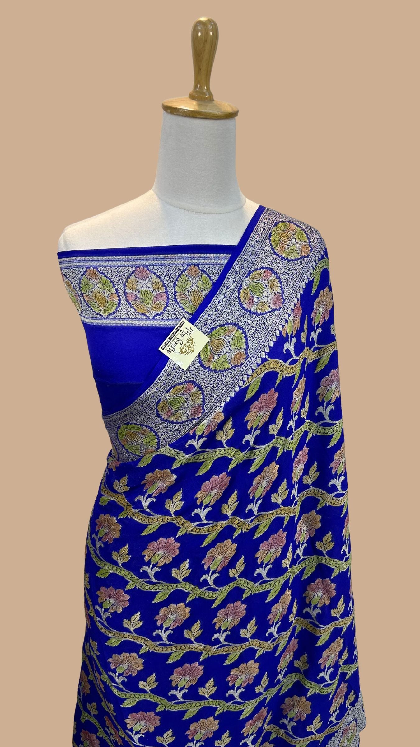 Pure Khaddi Chiffon Banarasi Saree