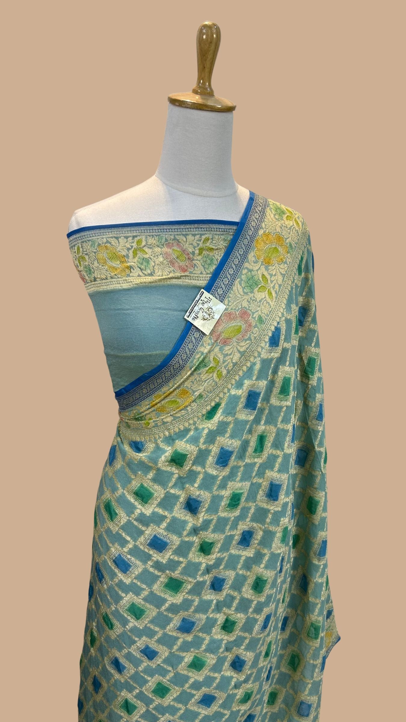 Pure Khaddi Chiffon Banarasi Saree