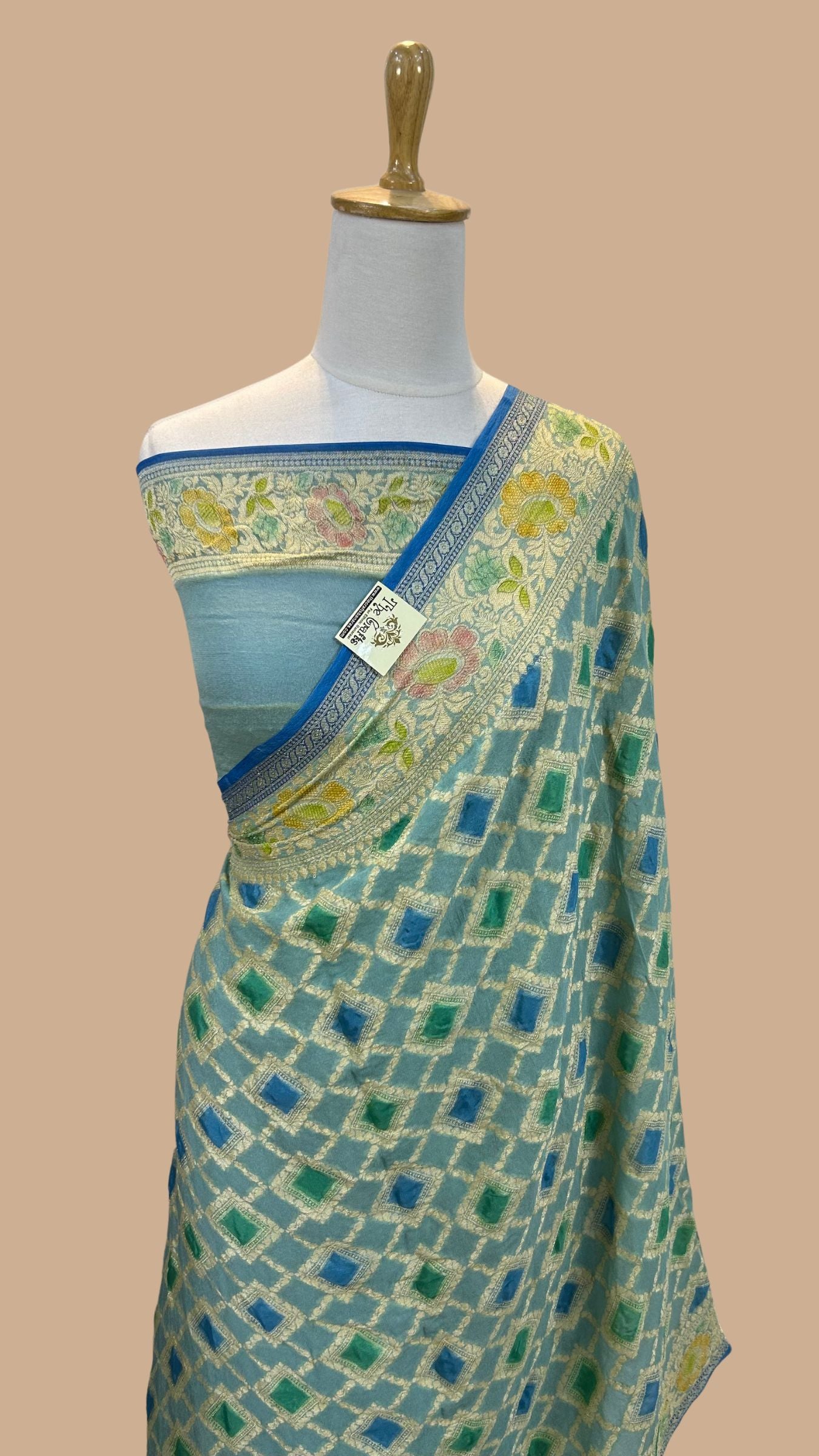 Pure Khaddi Chiffon Banarasi Saree