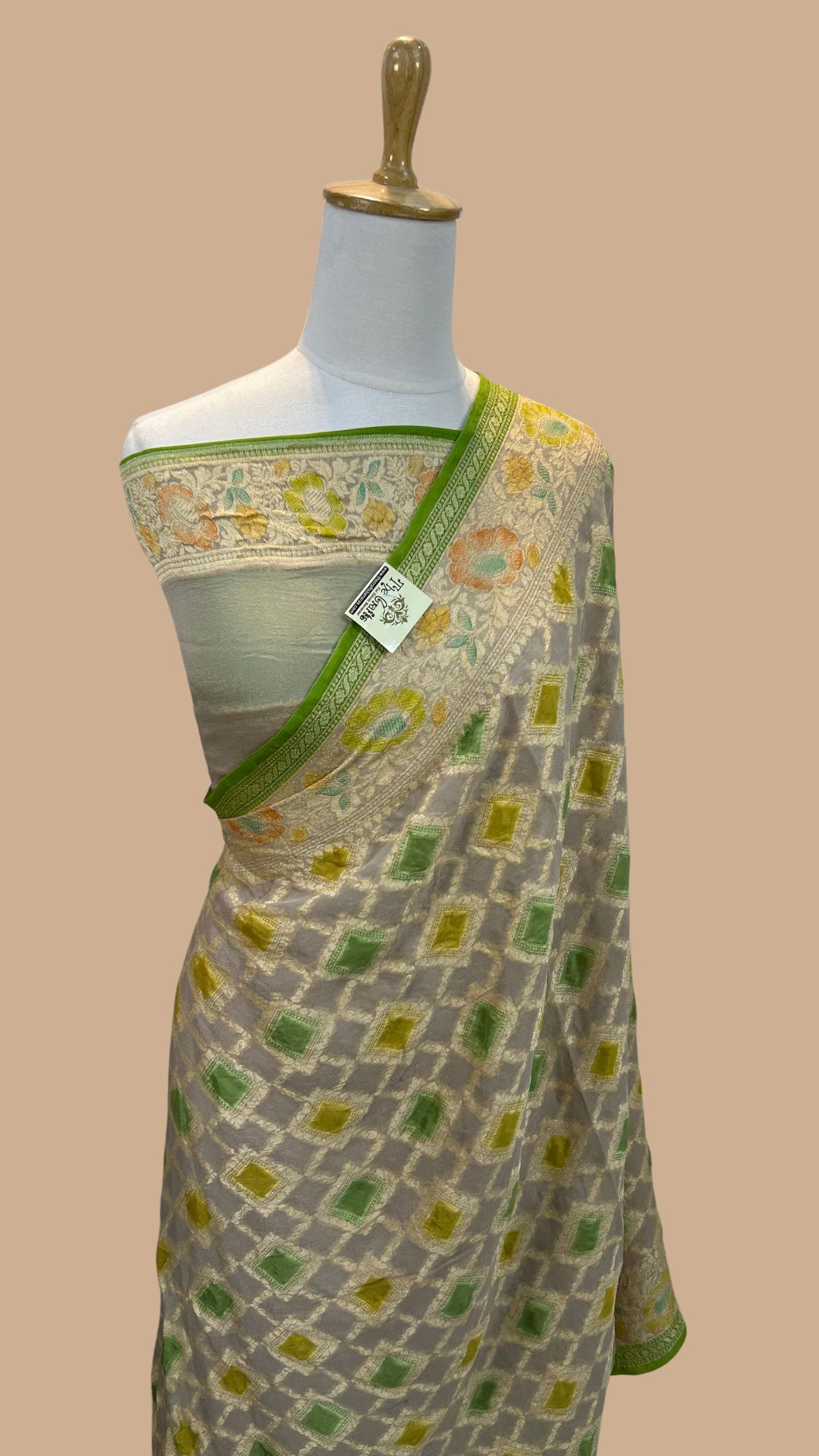 Pure Khaddi Chiffon Banarasi Saree