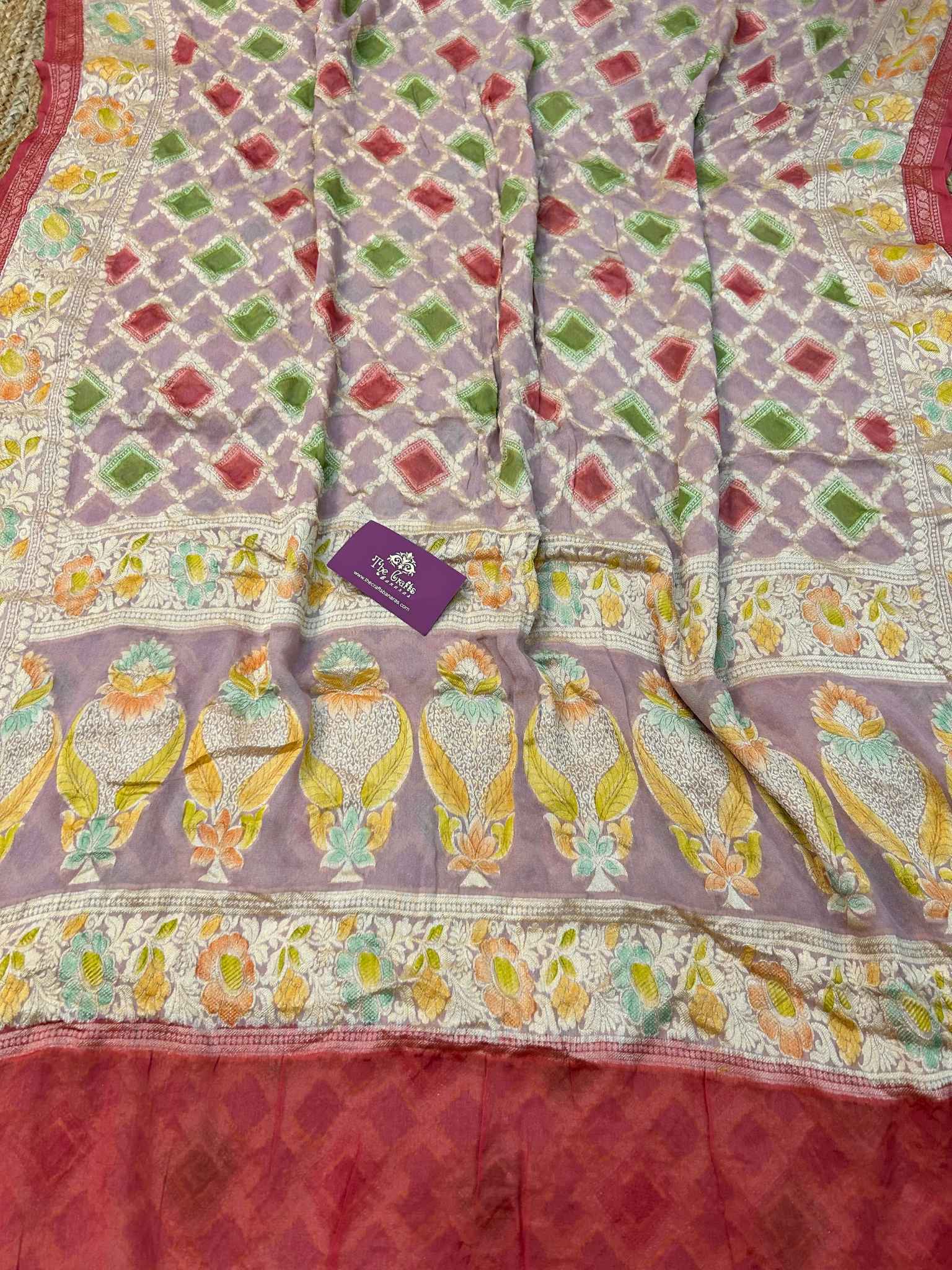 Pure Khaddi Chiffon Banarasi Saree