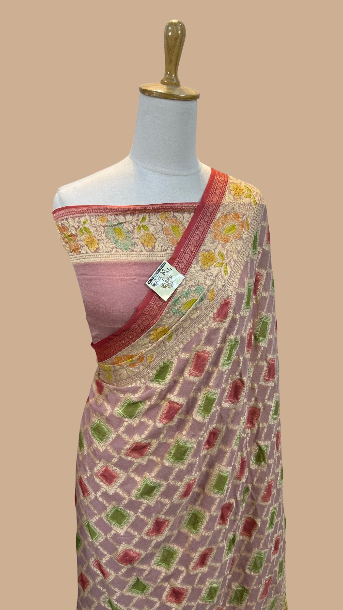 Pure Khaddi Chiffon Banarasi Saree