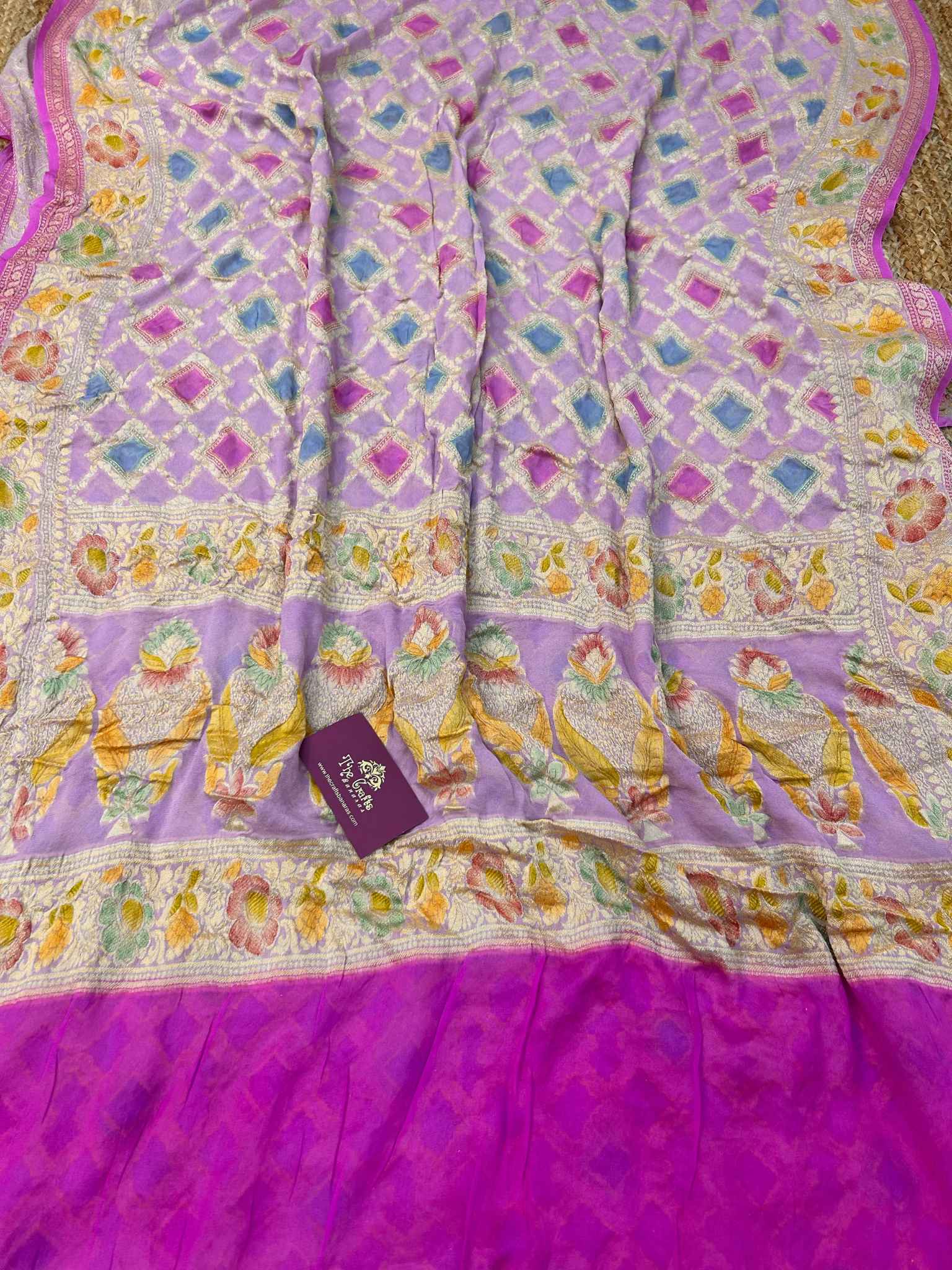 Pure Khaddi Chiffon Banarasi Saree