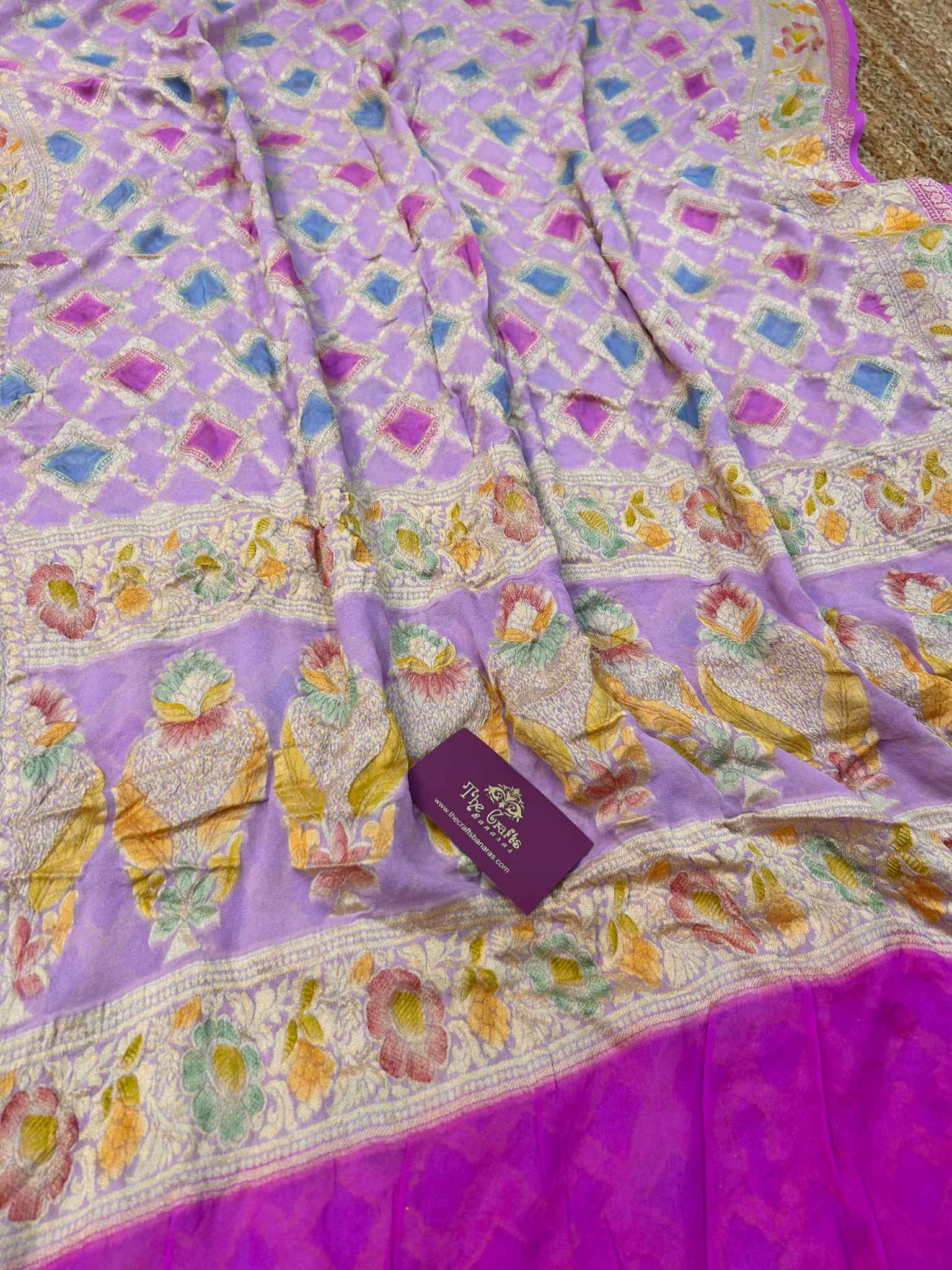 Pure Khaddi Chiffon Banarasi Saree