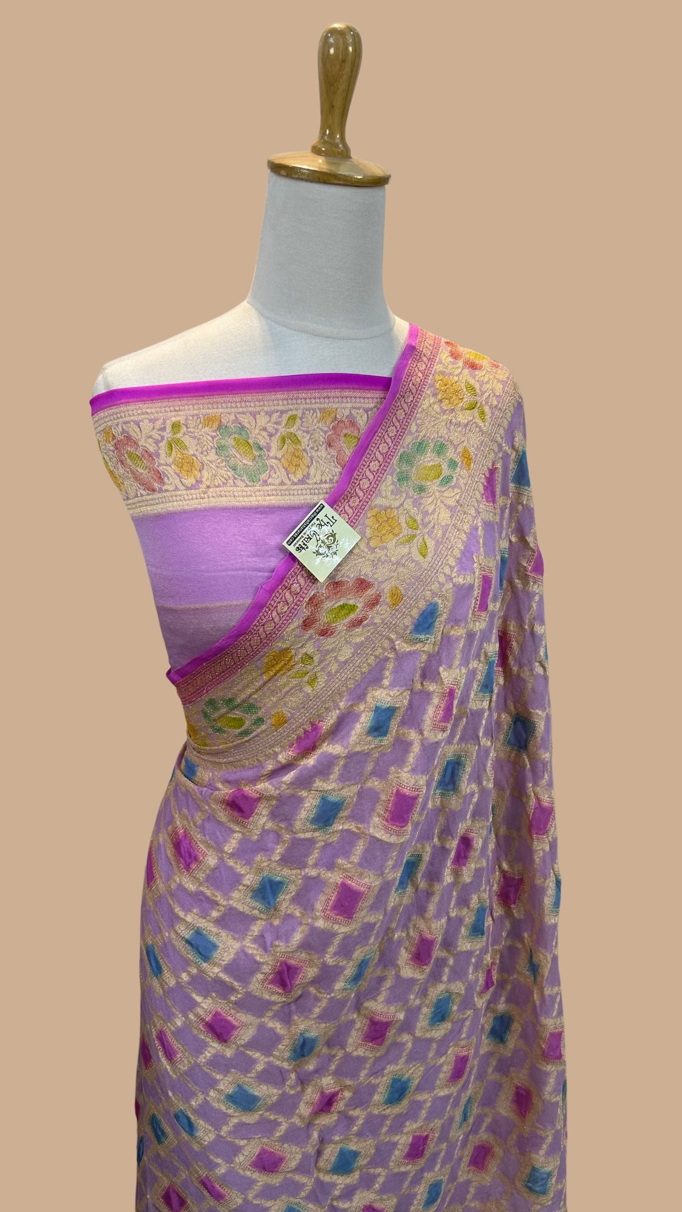 Pure Khaddi Chiffon Banarasi Saree