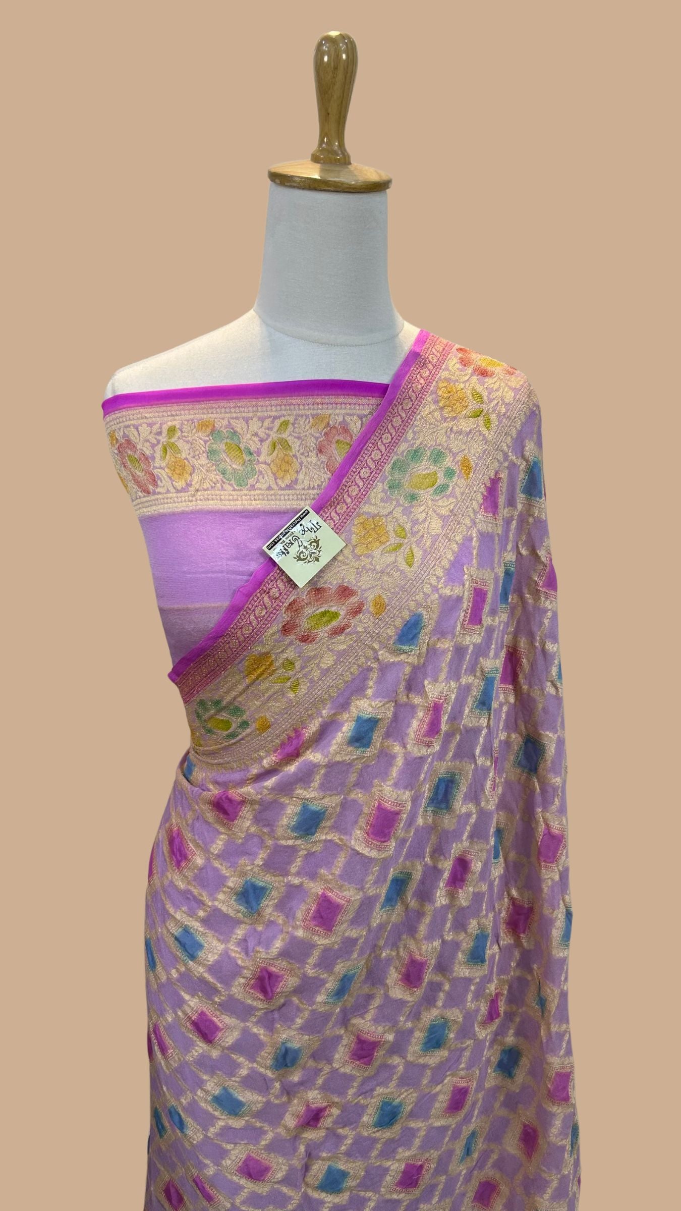 Pure Khaddi Chiffon Banarasi Saree