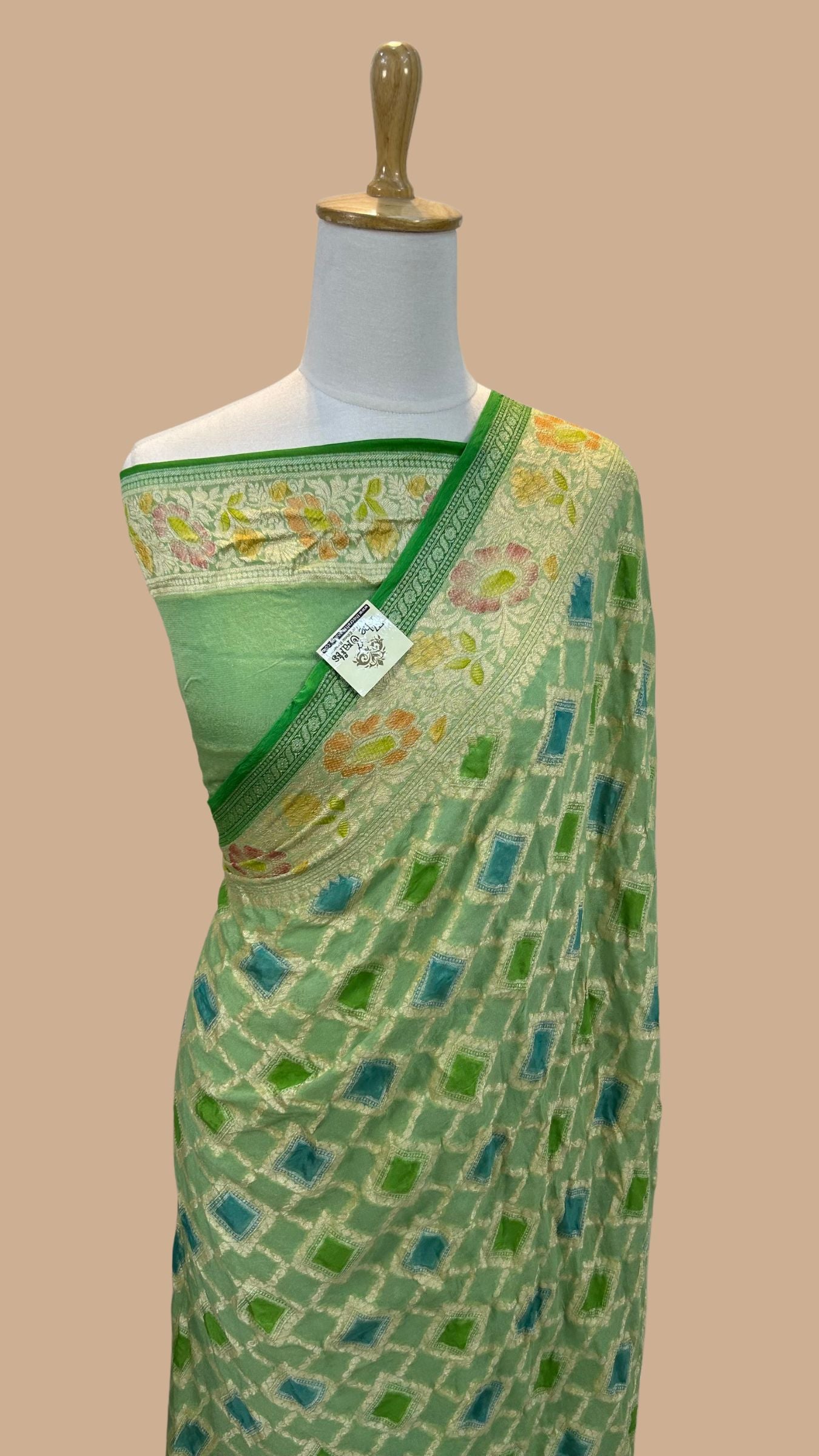 Pure Khaddi Chiffon Banarasi Saree