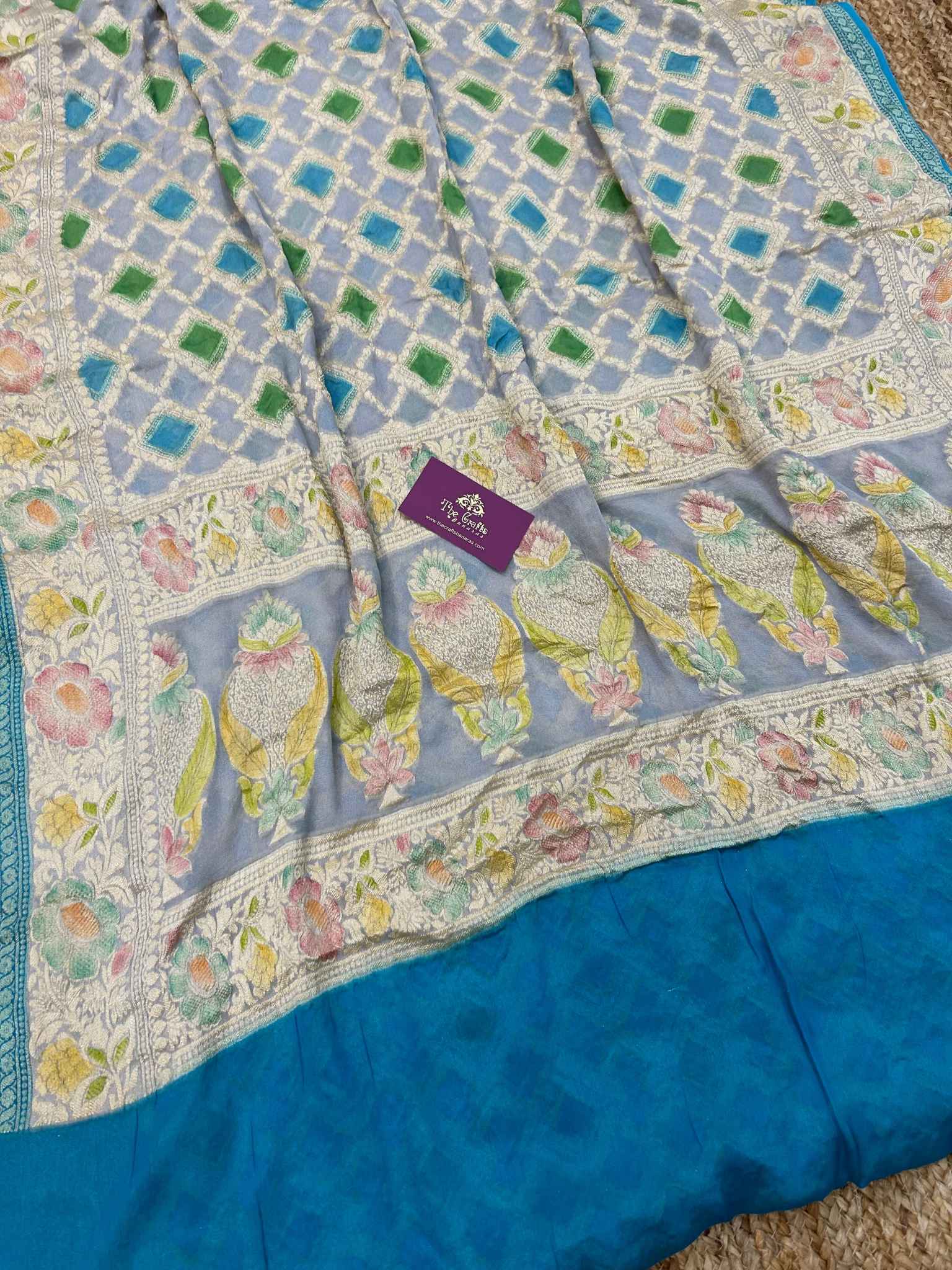 Pure Khaddi Chiffon Banarasi Saree