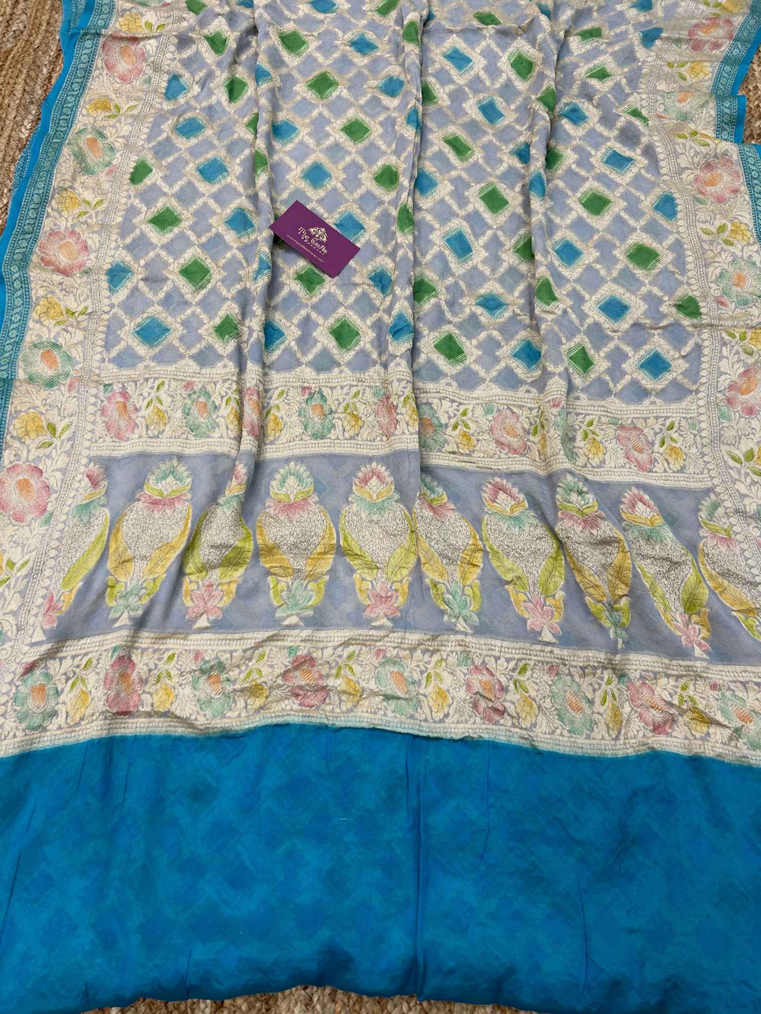 Pure Khaddi Chiffon Banarasi Saree