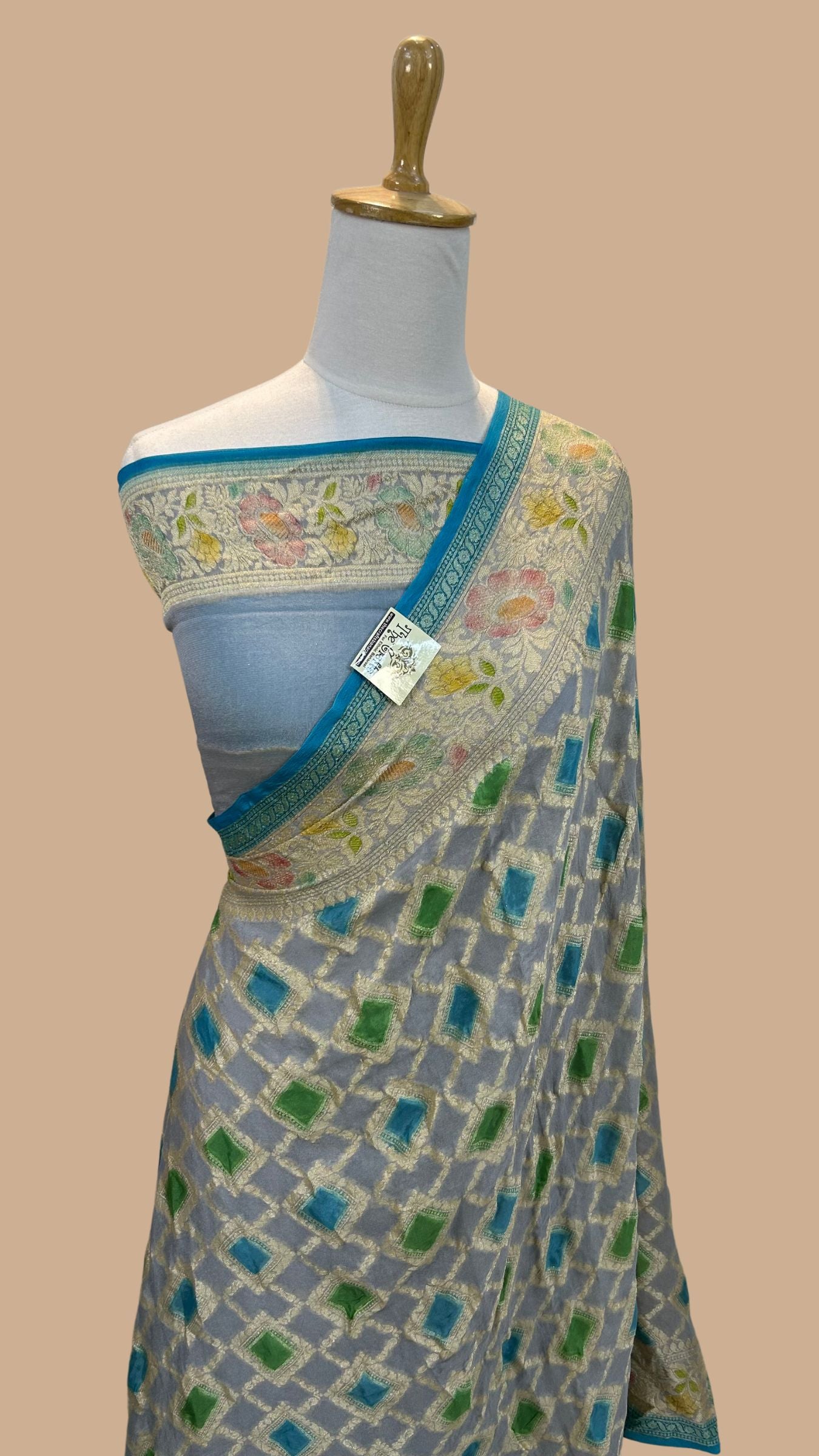 Pure Khaddi Chiffon Banarasi Saree