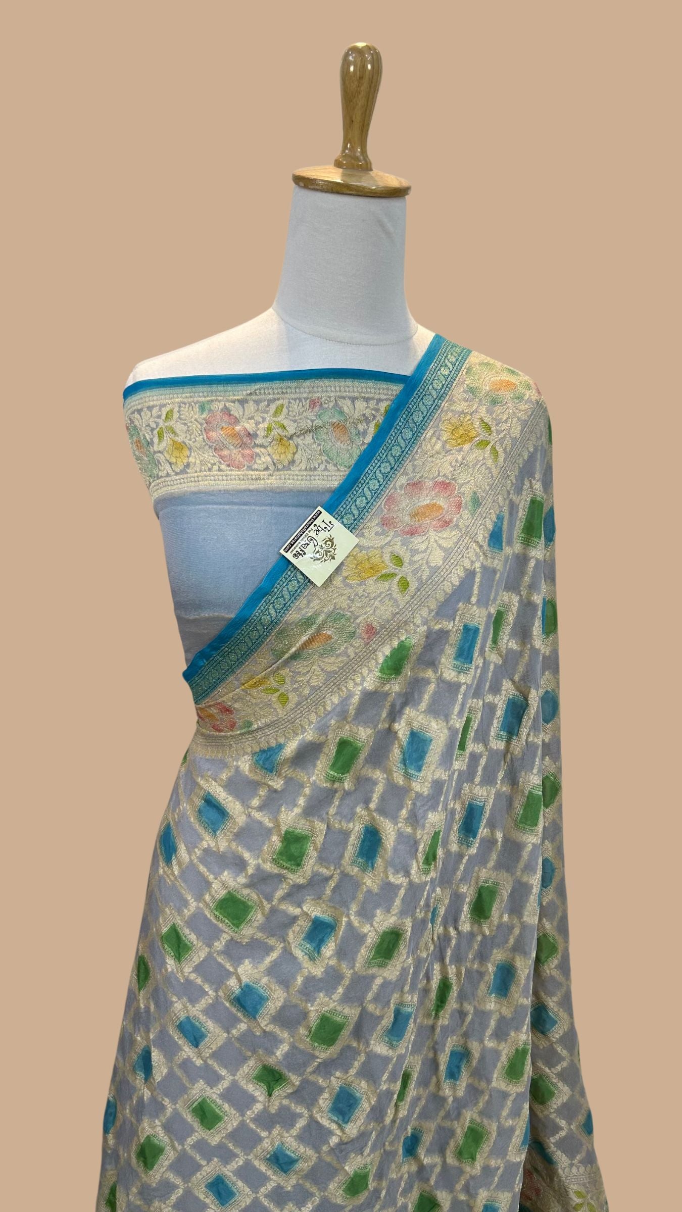 Pure Khaddi Chiffon Banarasi Saree