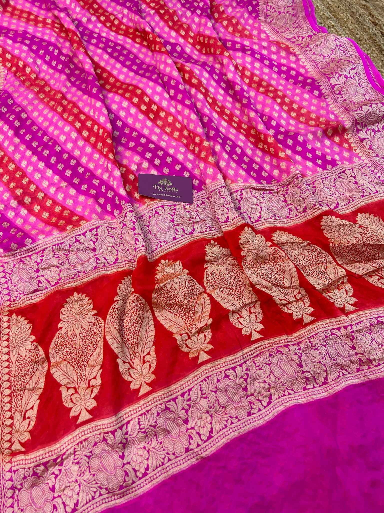 Pure Khaddi Chiffon Banarasi Saree