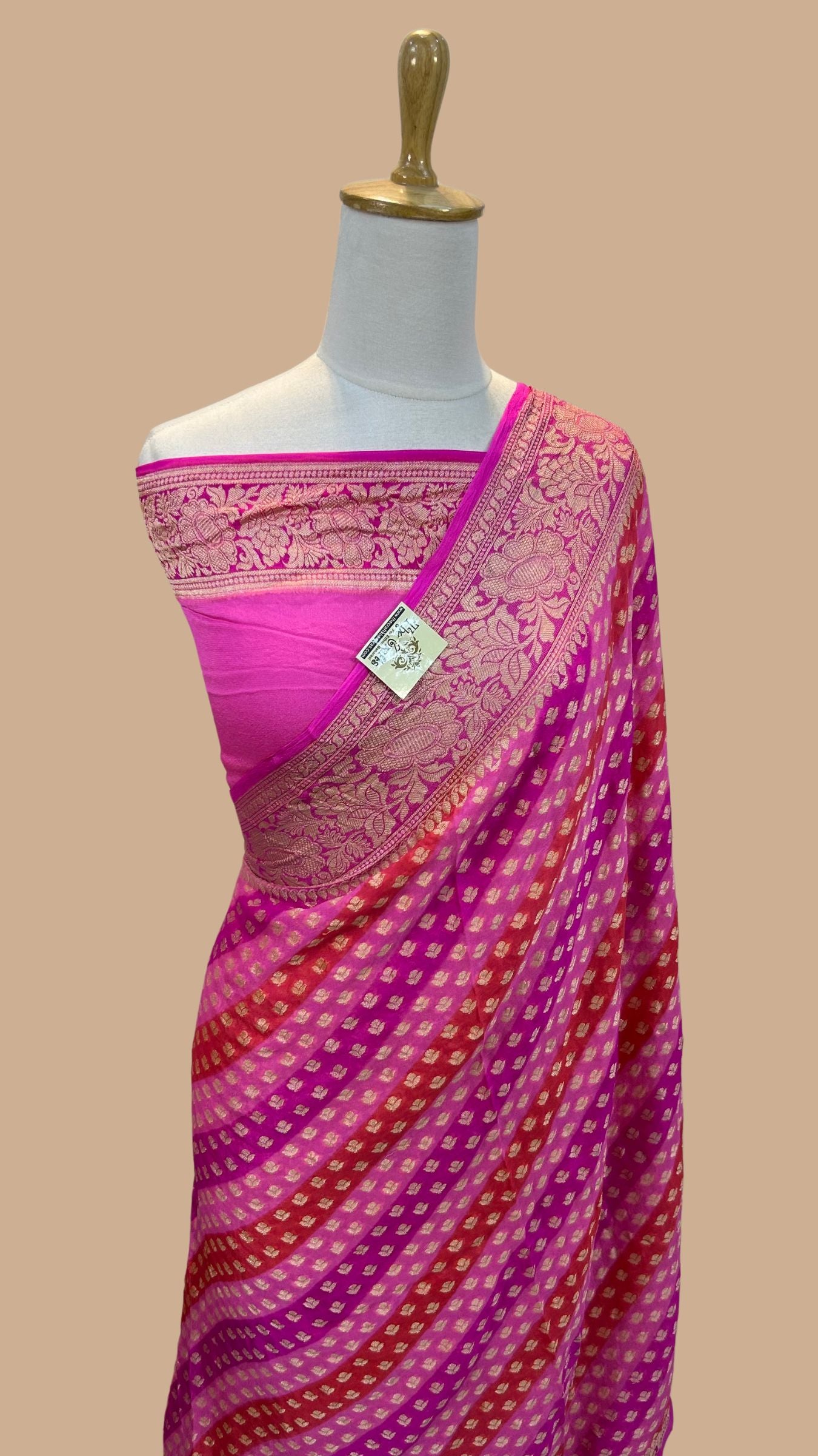 Pure Khaddi Chiffon Banarasi Saree