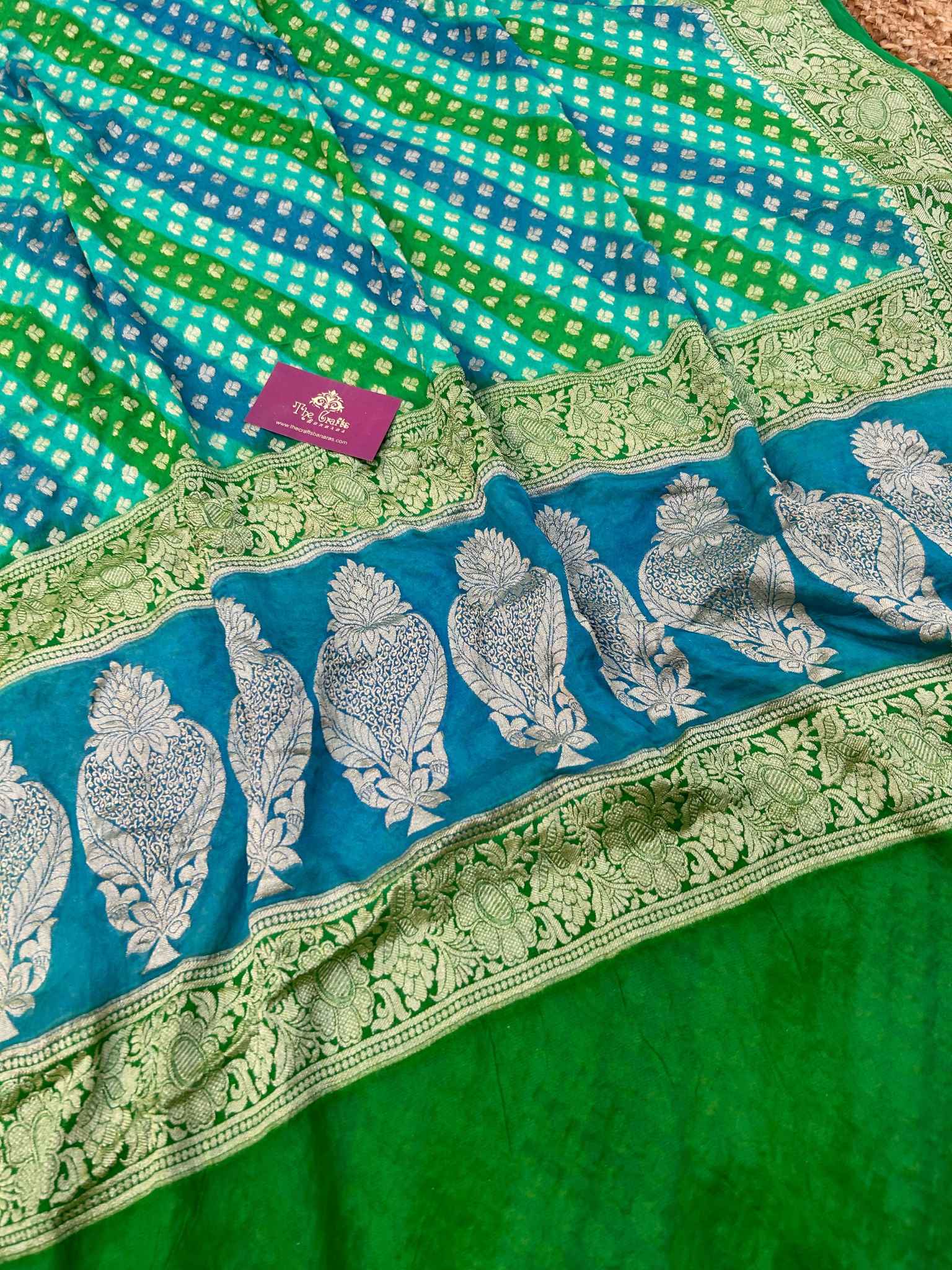 Pure Khaddi Chiffon Banarasi Saree