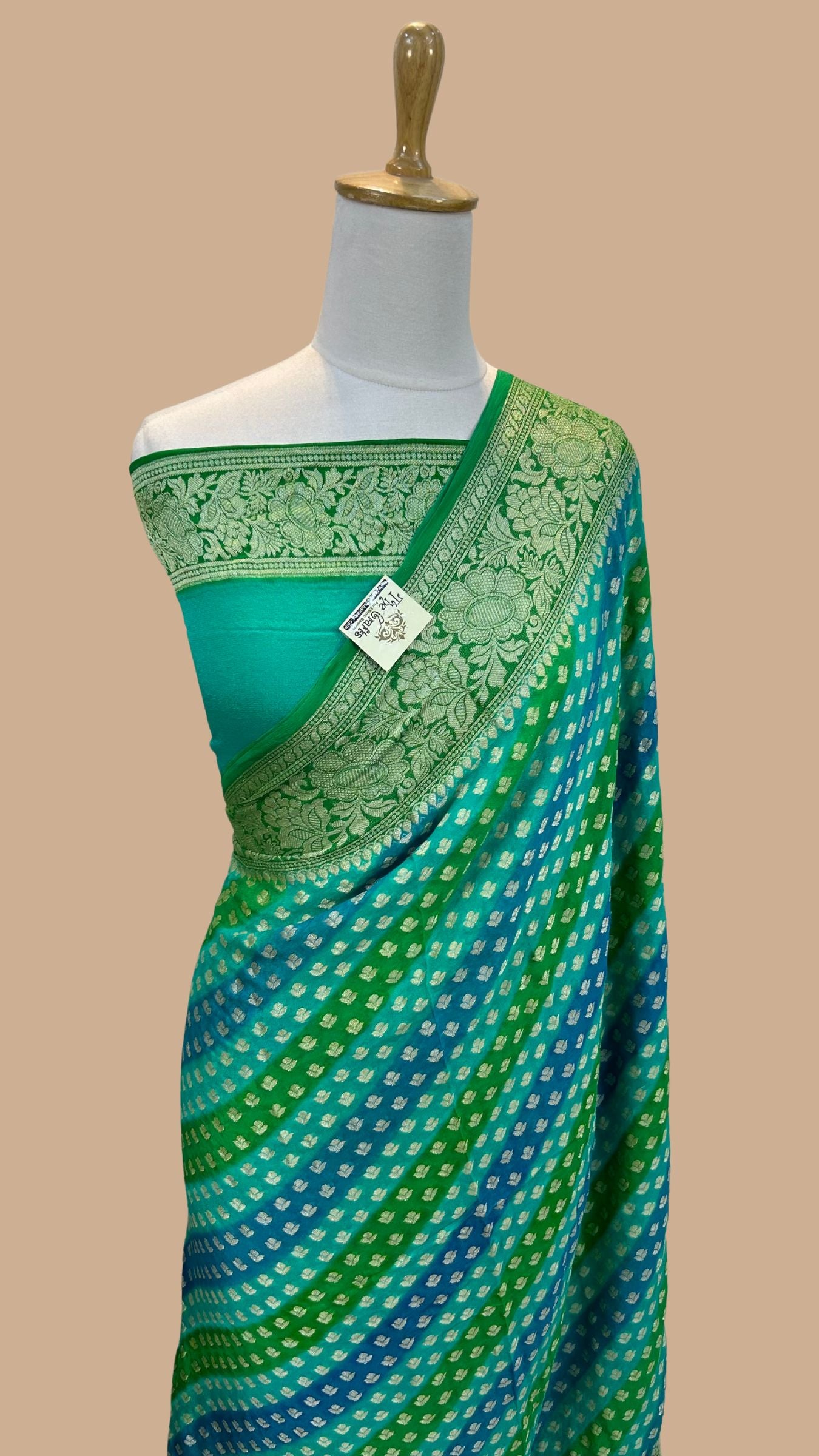 Pure Khaddi Chiffon Banarasi Saree