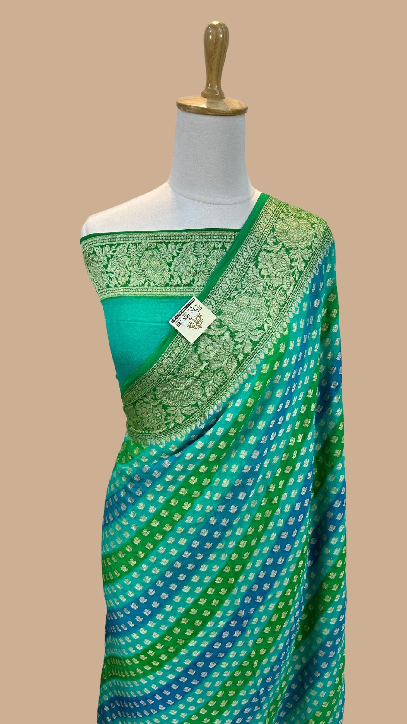 Pure Khaddi Chiffon Banarasi Saree