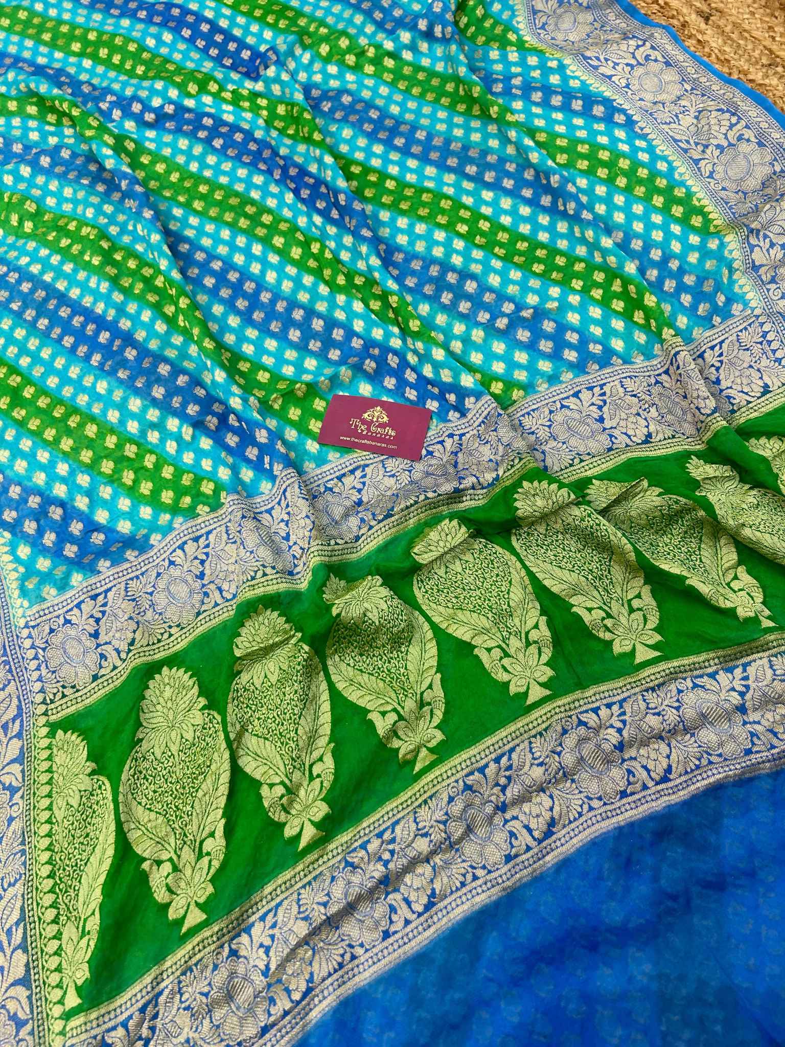 Pure Khaddi Chiffon Banarasi Saree