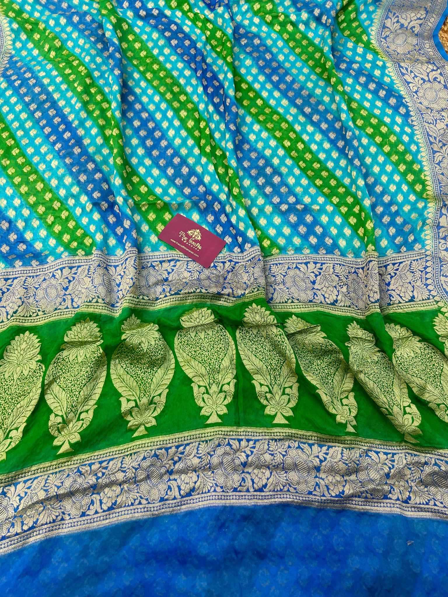 Pure Khaddi Chiffon Banarasi Saree