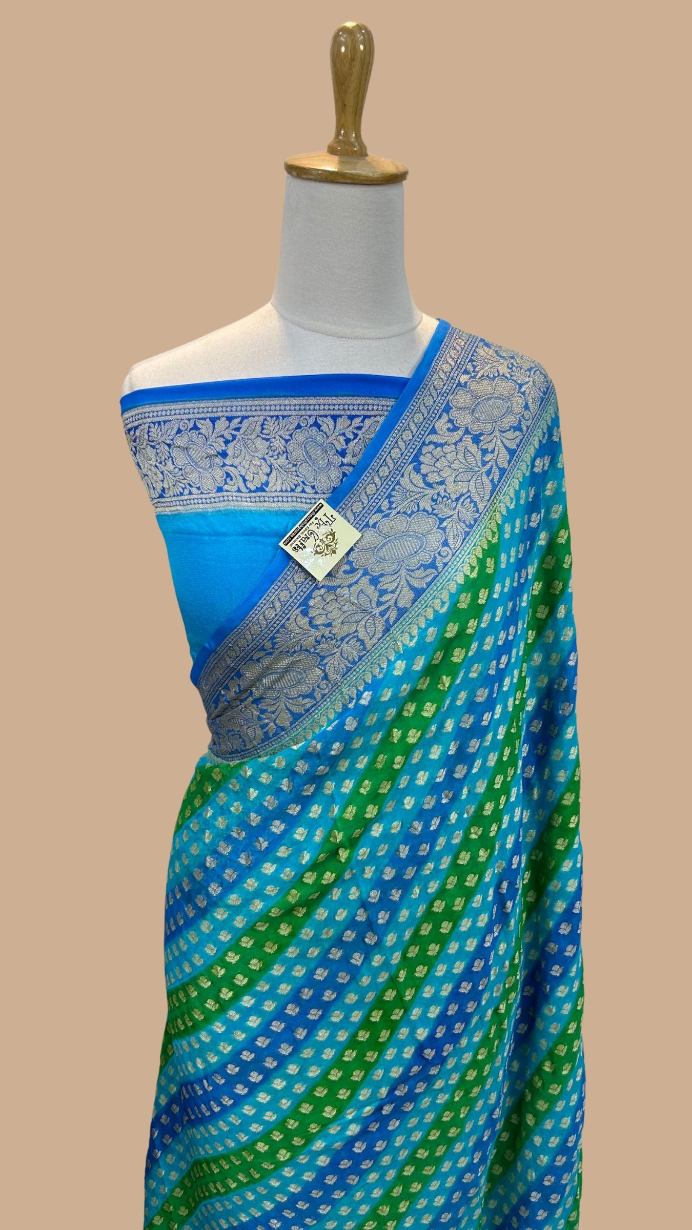 Pure Khaddi Chiffon Banarasi Saree