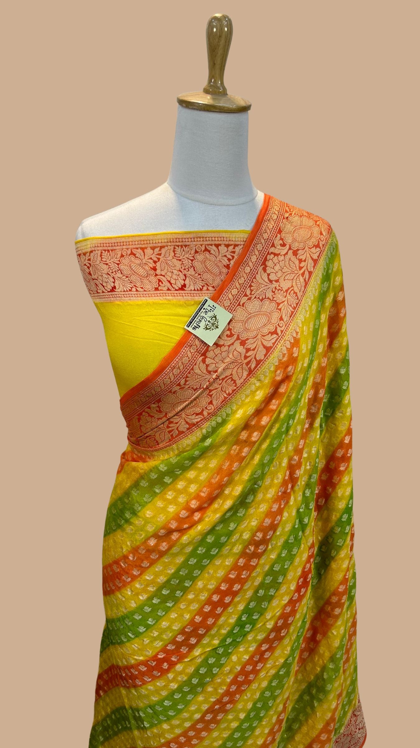 Pure Khaddi Chiffon Banarasi Saree