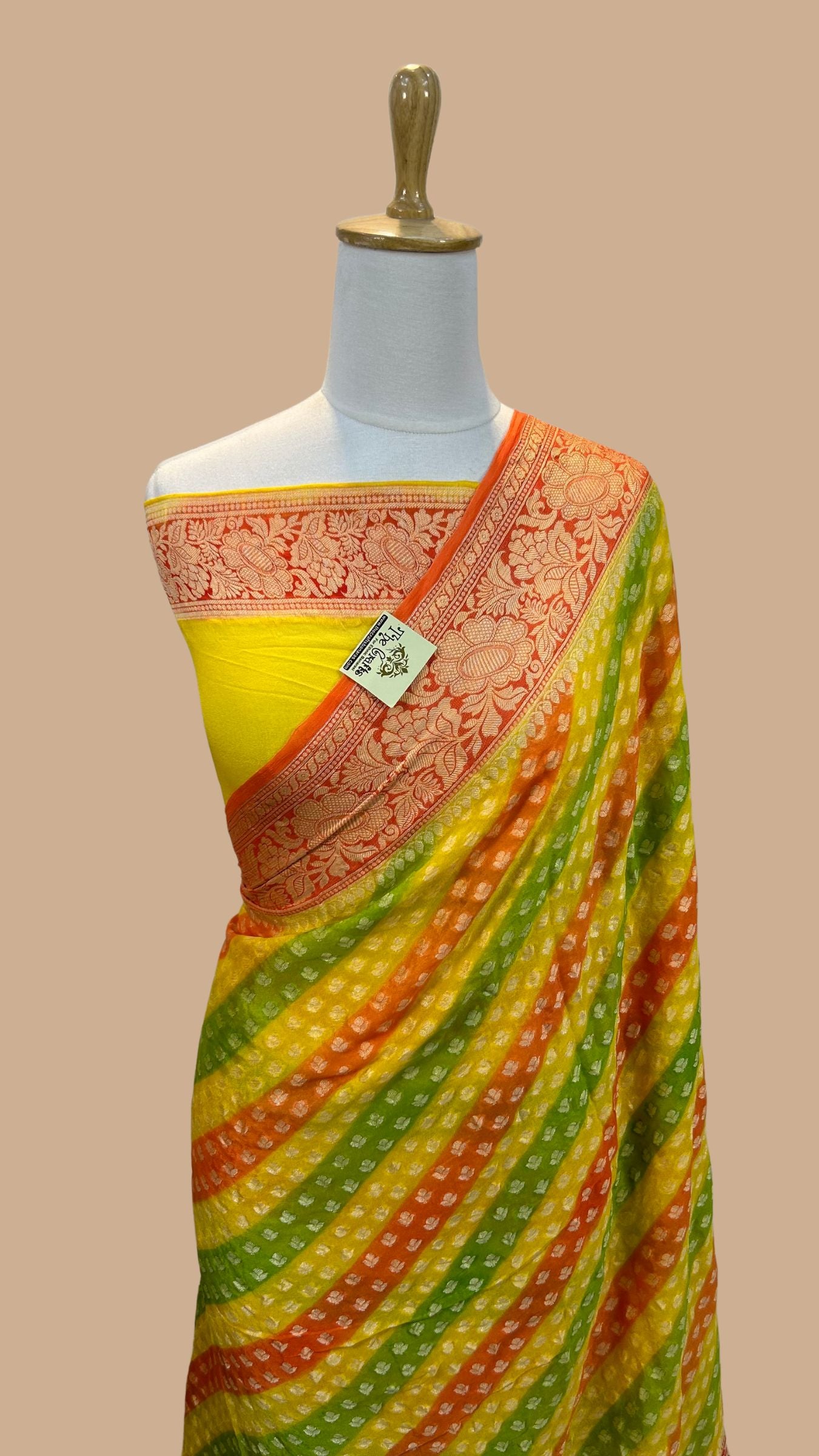 Pure Khaddi Chiffon Banarasi Saree