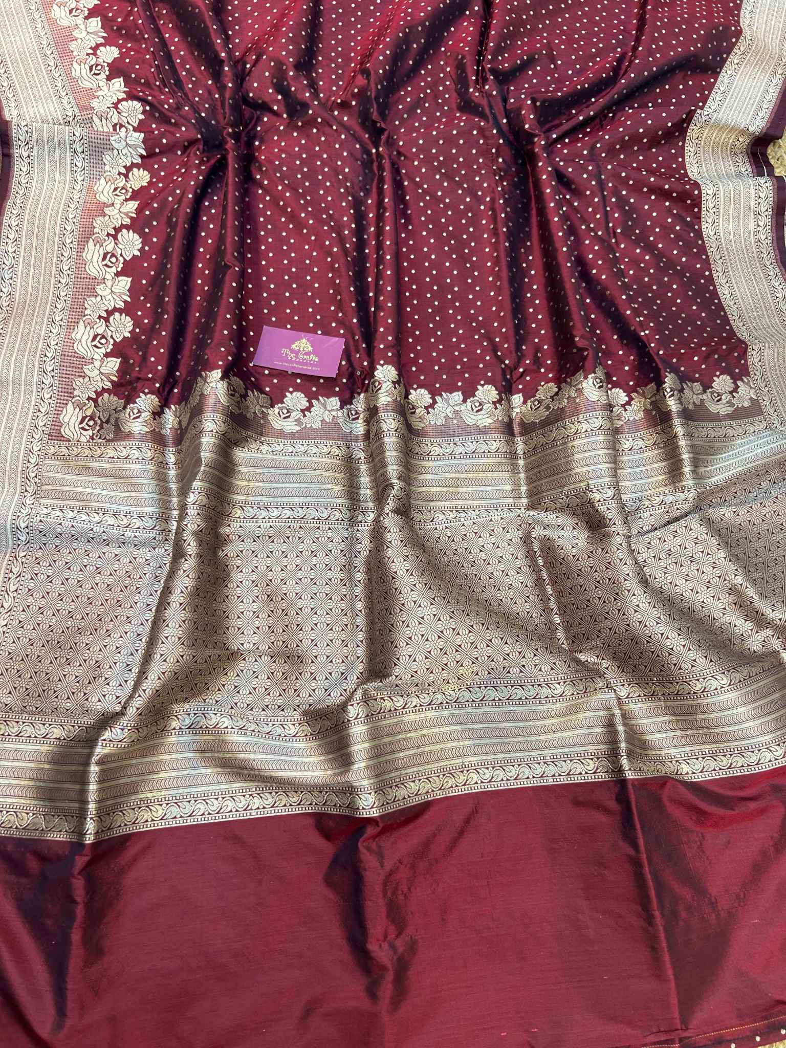 Pure Katan Silk Handloom Banarasi Saree - Chunri Buti