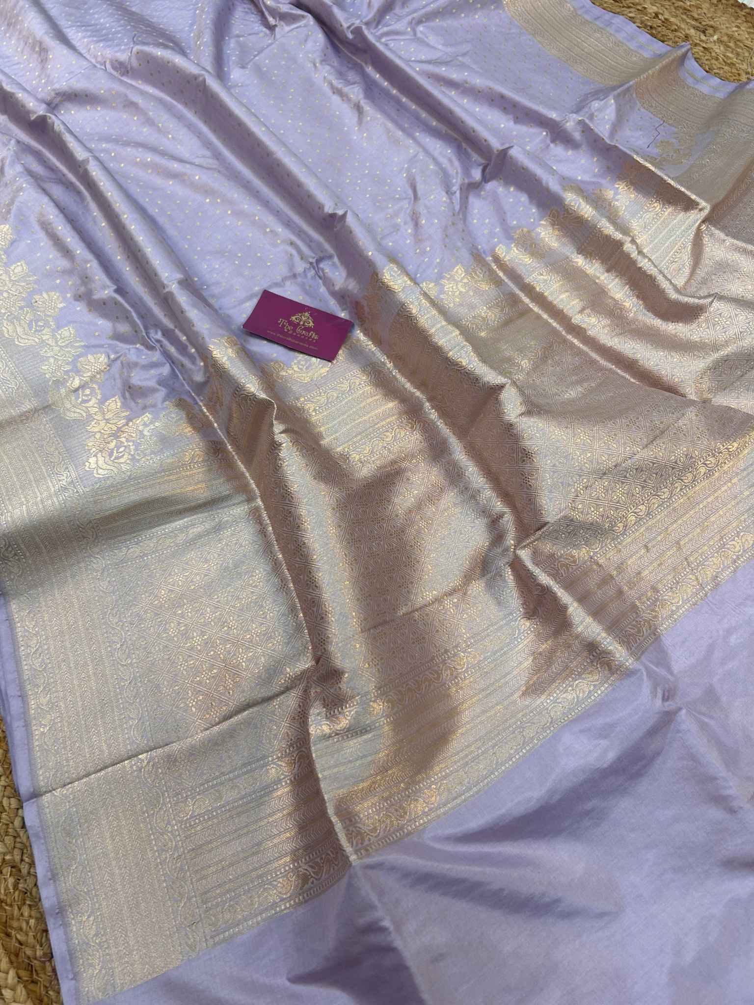 Pure Katan Silk Handloom Banarasi Saree - Chunri Buti