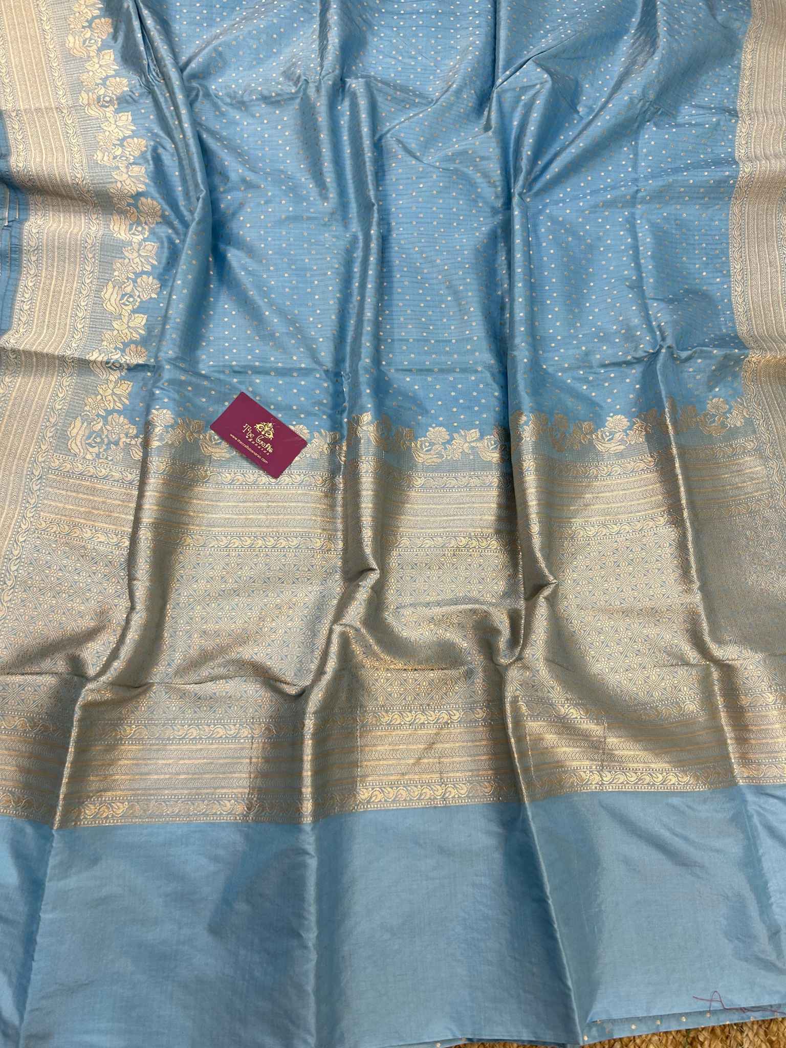 Pure Katan Silk Handloom Banarasi Saree - Chunri Buti