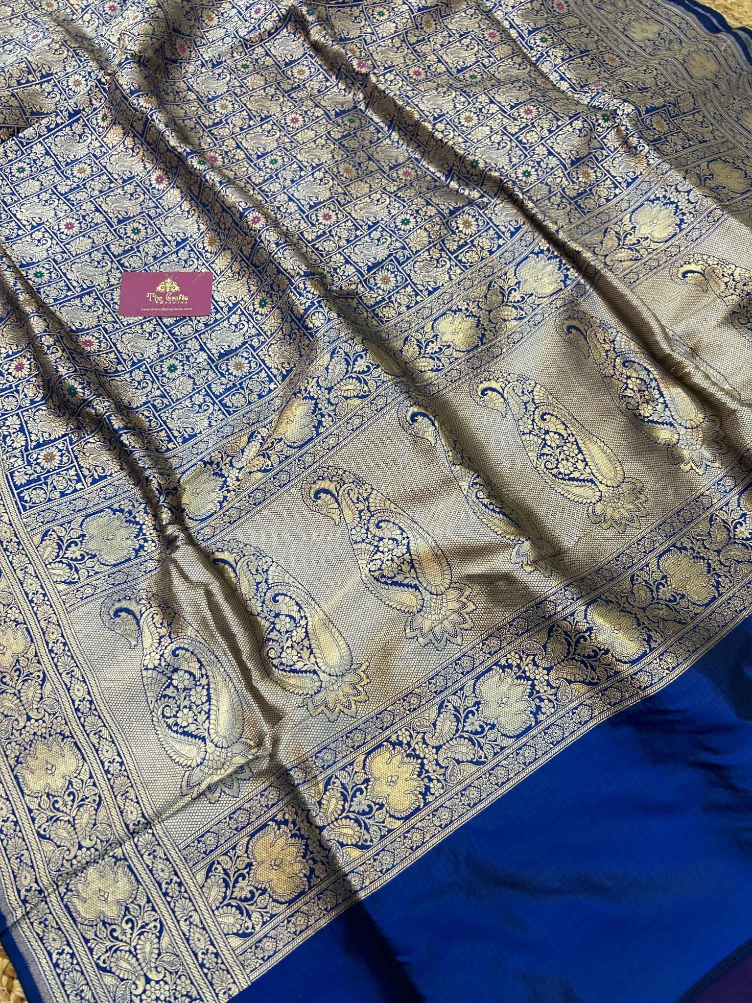 Pure Katan Silk Handloom Banarasi Saree - Tanchui Brocade Meena