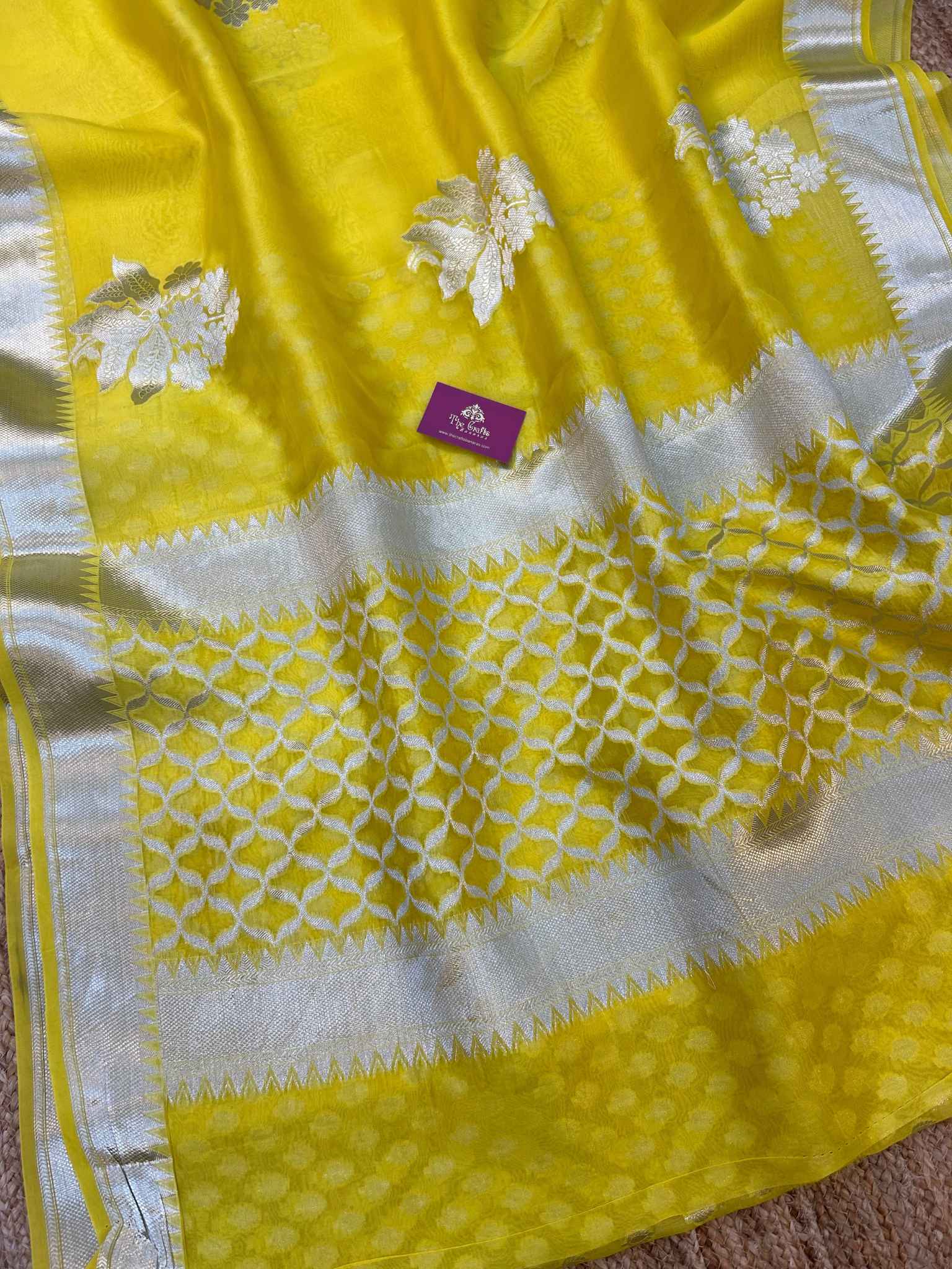 Pure Kora Silk Handloom Banarasi Saree