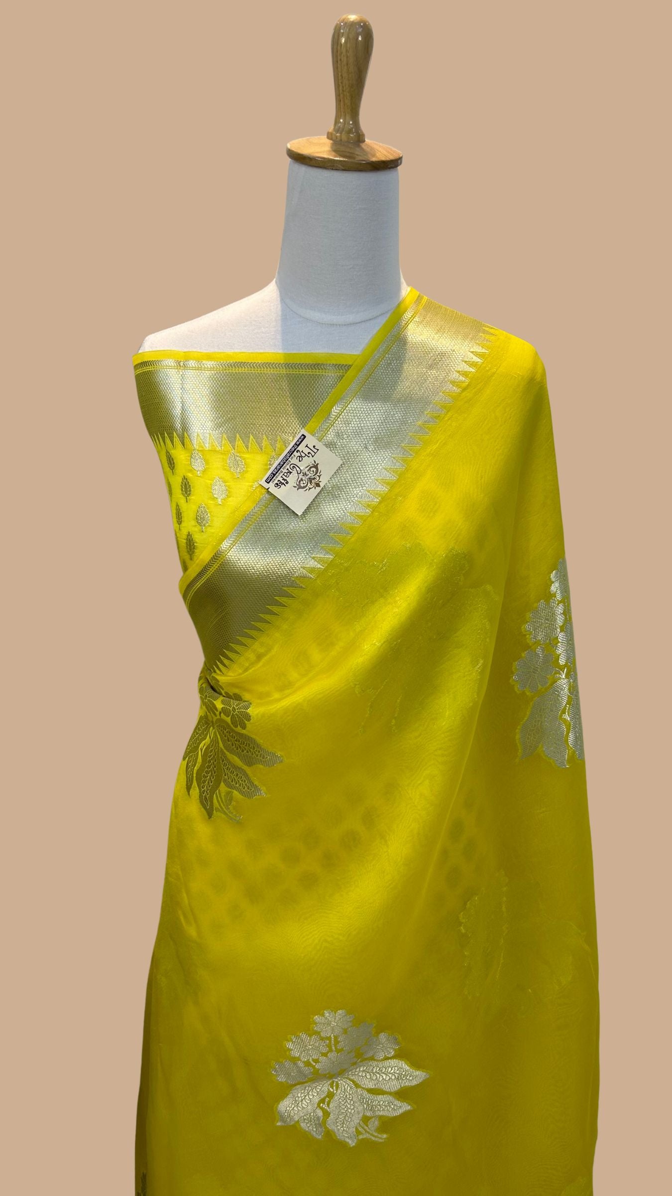 Pure Kora Silk Handloom Banarasi Saree