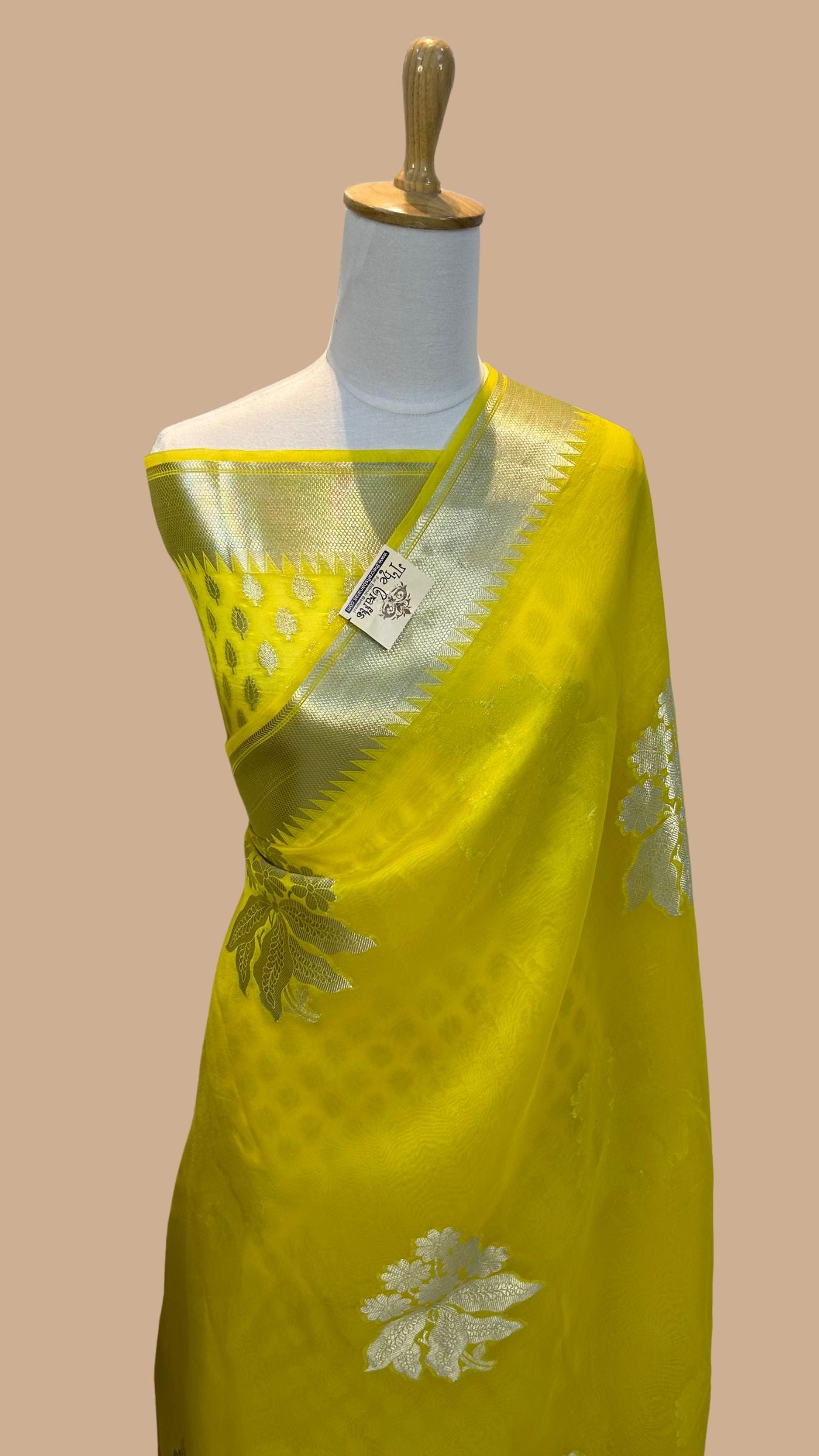 Pure Kora Silk Handloom Banarasi Saree