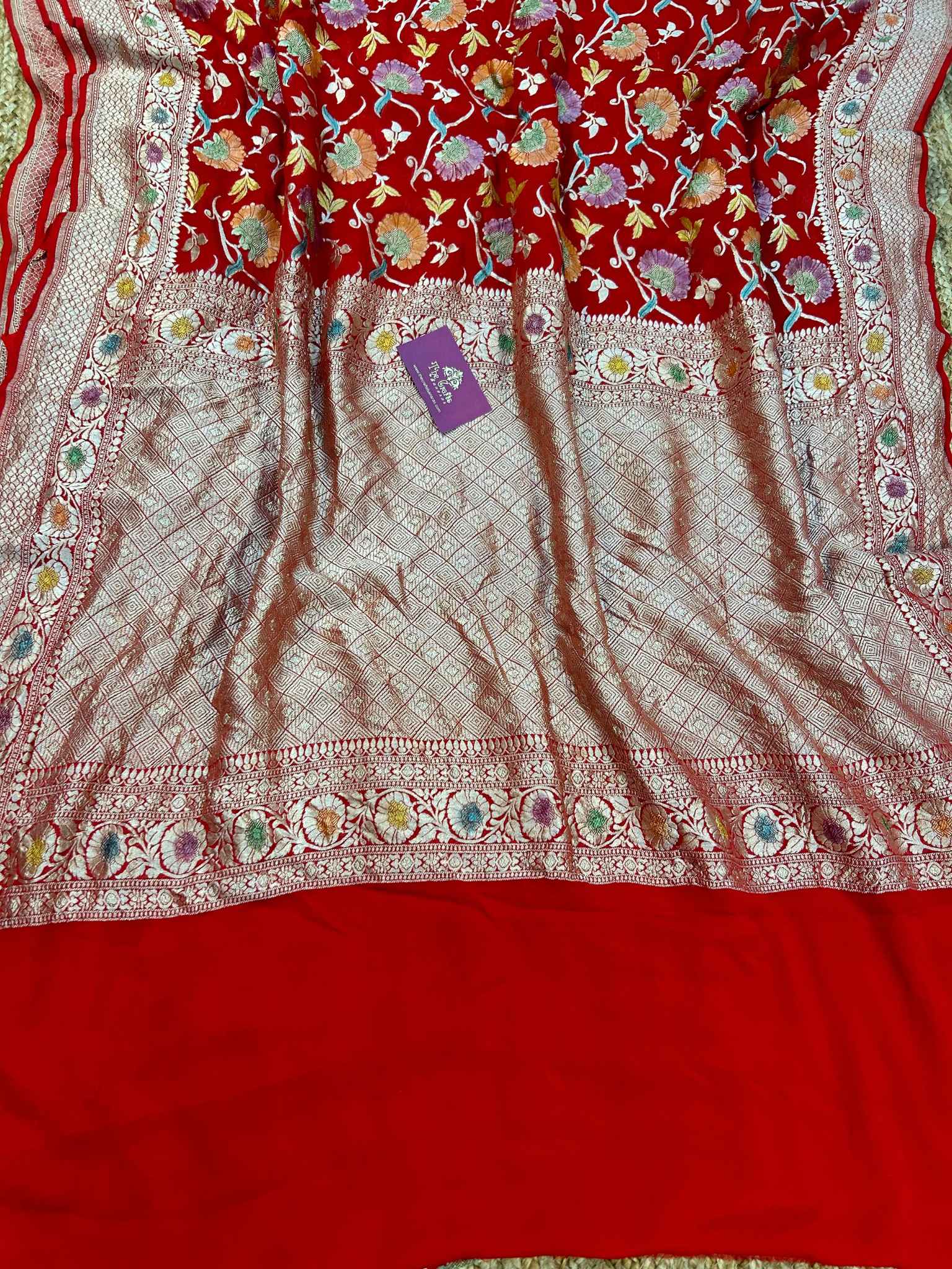 Khaddi Georgette Handloom Banarasi Saree