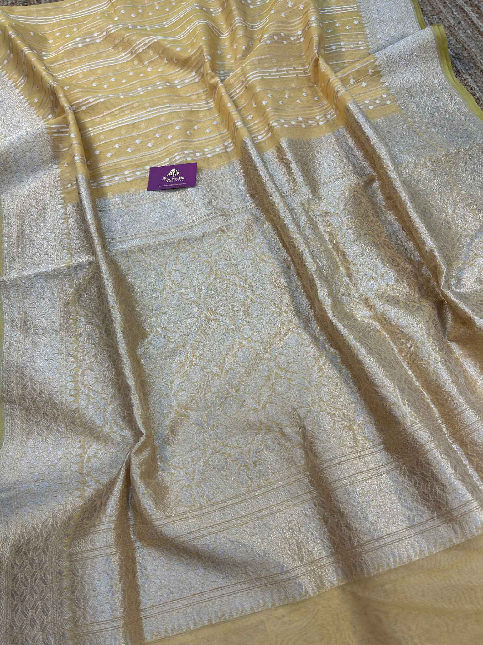 Pure Cotton Silk Banarasi Saree - Alfi Meena