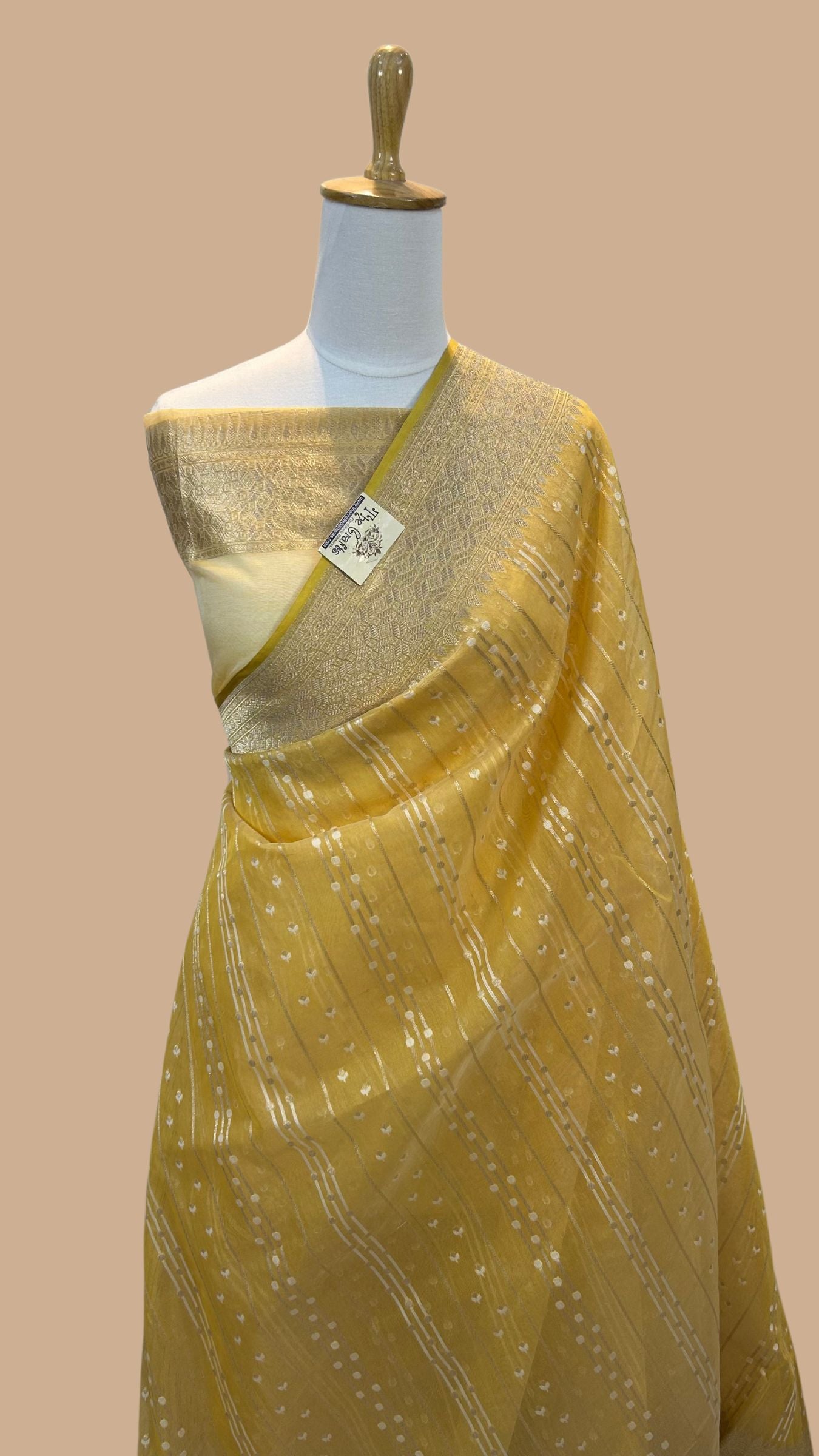 Pure Cotton Silk Banarasi Saree - Alfi Meena