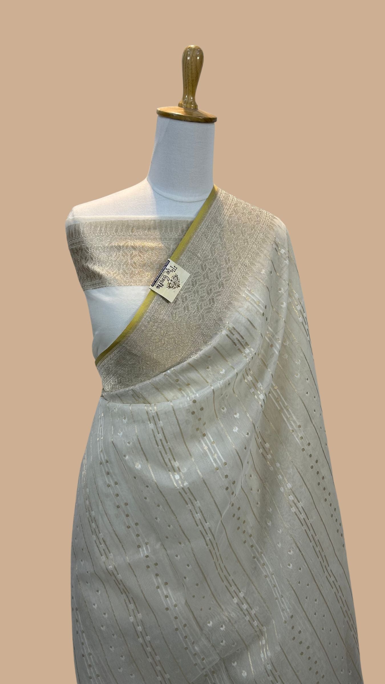 Pure Cotton Silk Banarasi Saree - Alfi Meena