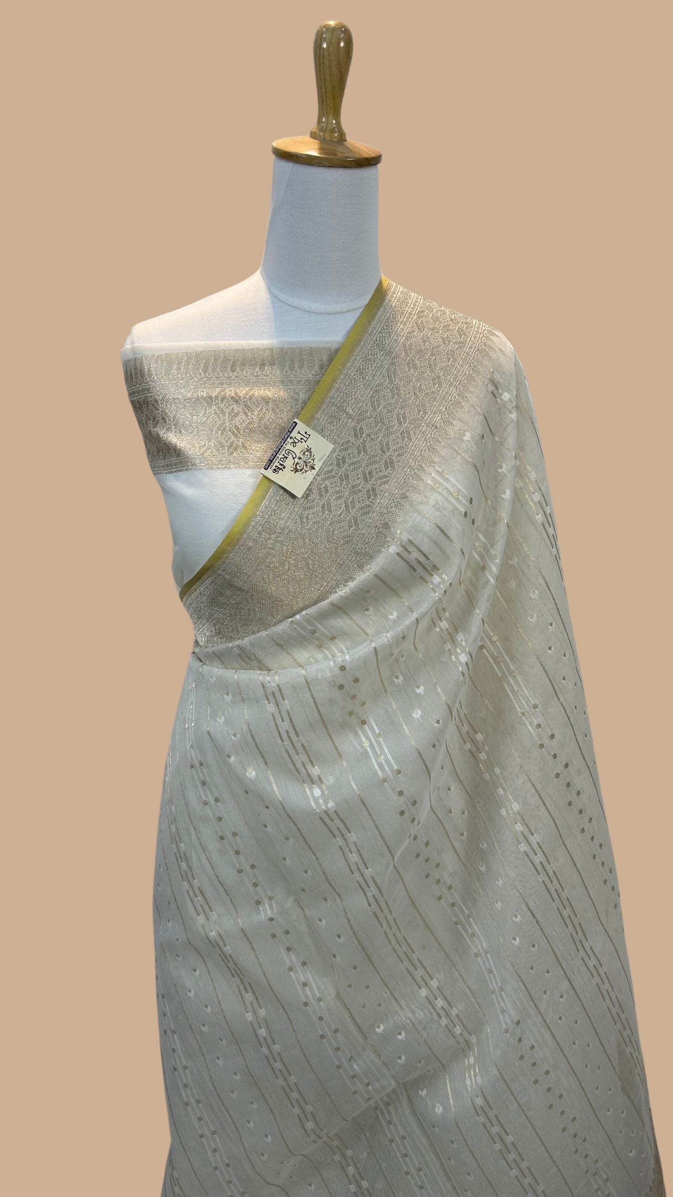 Pure Cotton Silk Banarasi Saree - Alfi Meena