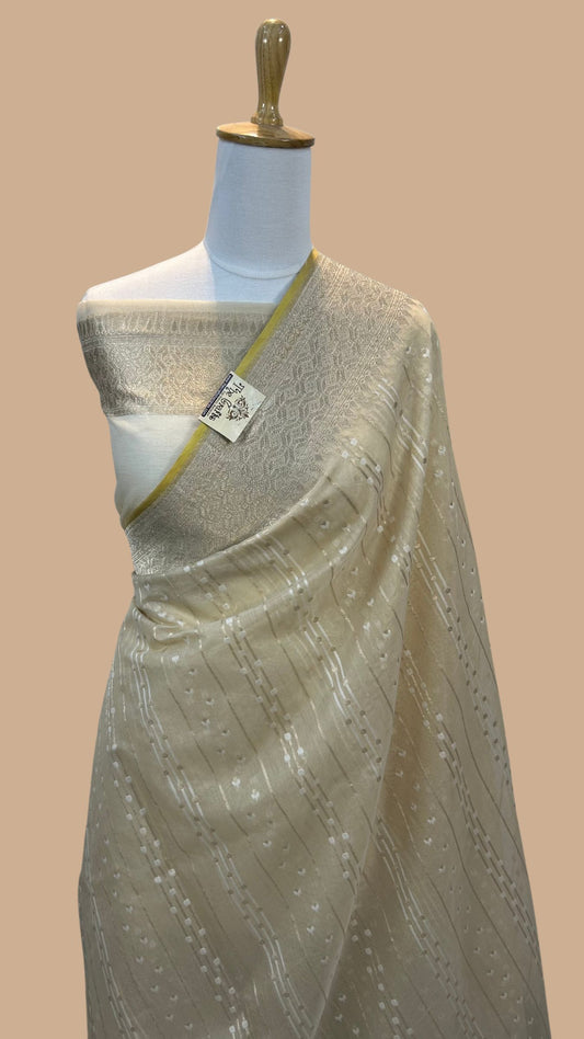 Pure Cotton Silk Banarasi Saree - Alfi Meena