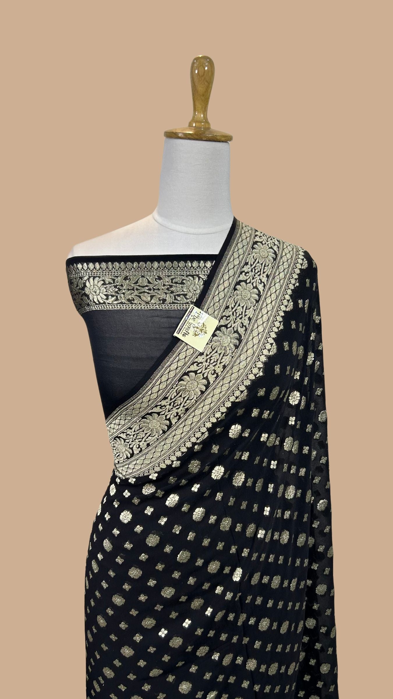 Khaddi Georgette Handloom Banarasi Saree